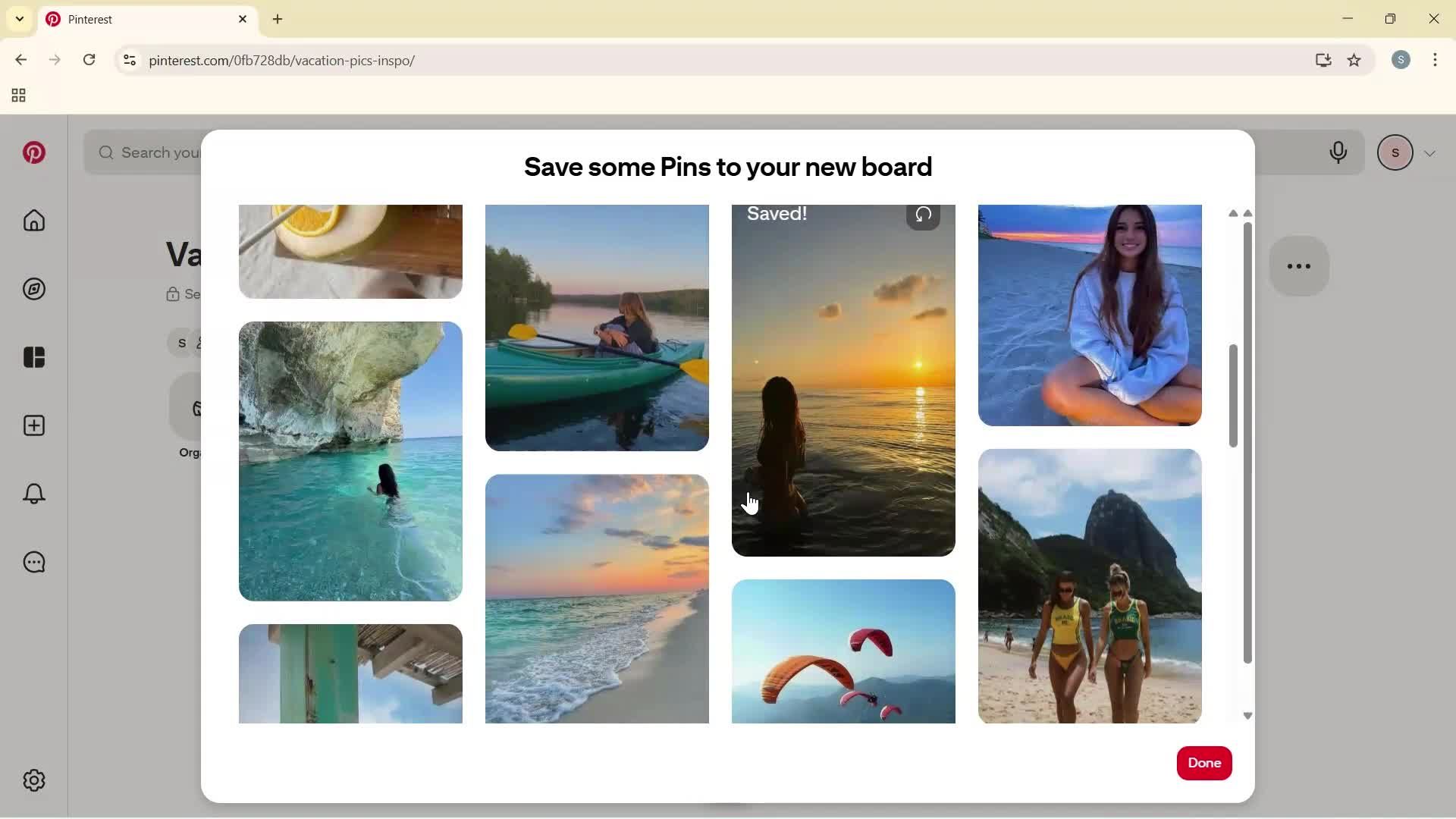 Creating a board screenshot