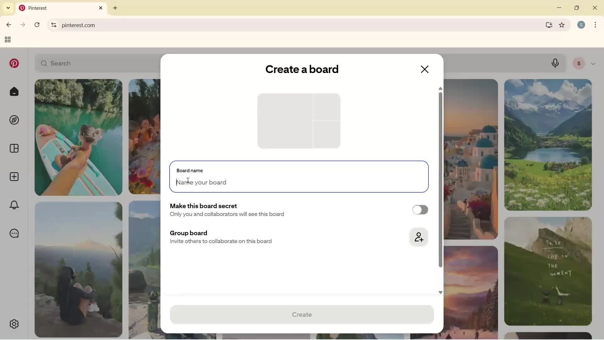 Creating a board screenshot