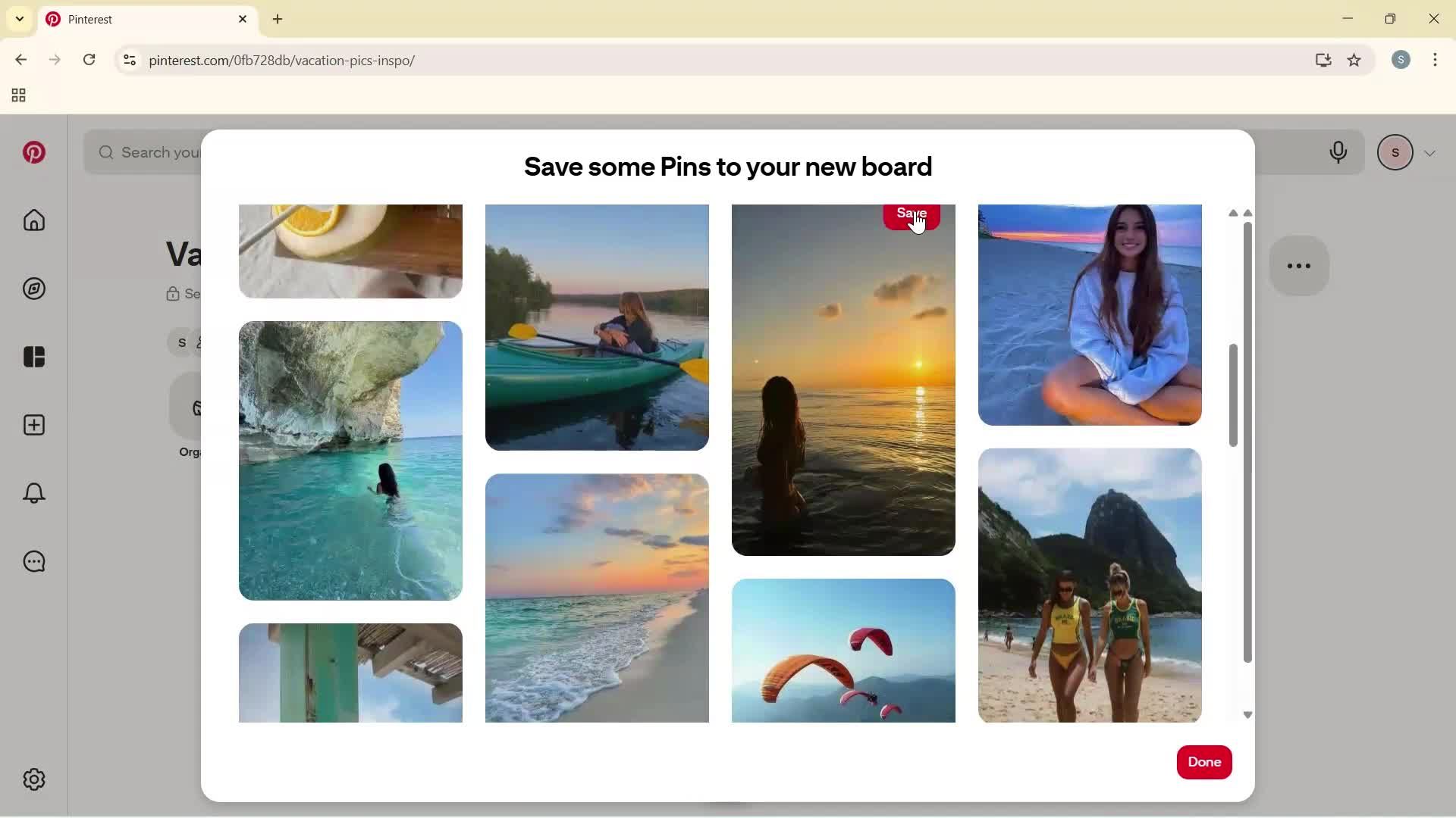 Creating a board screenshot