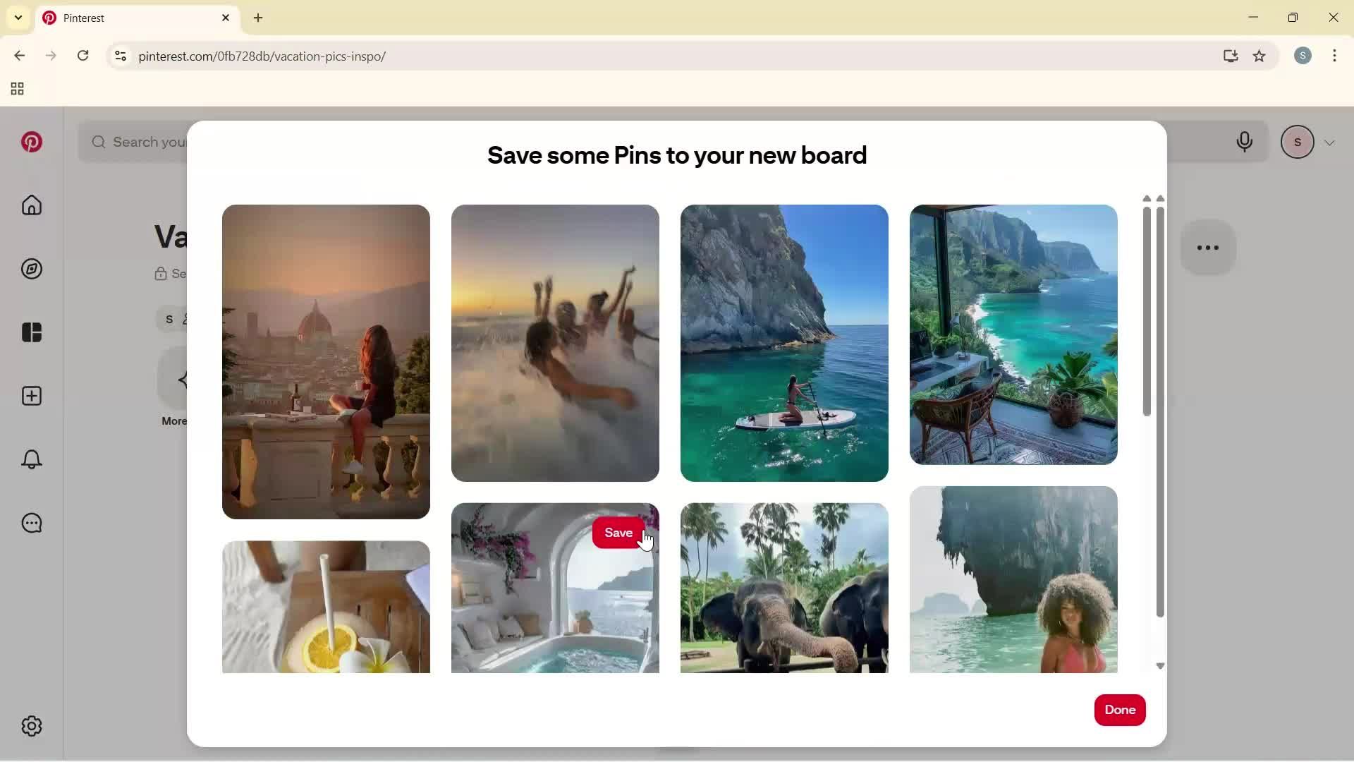 Creating a board screenshot
