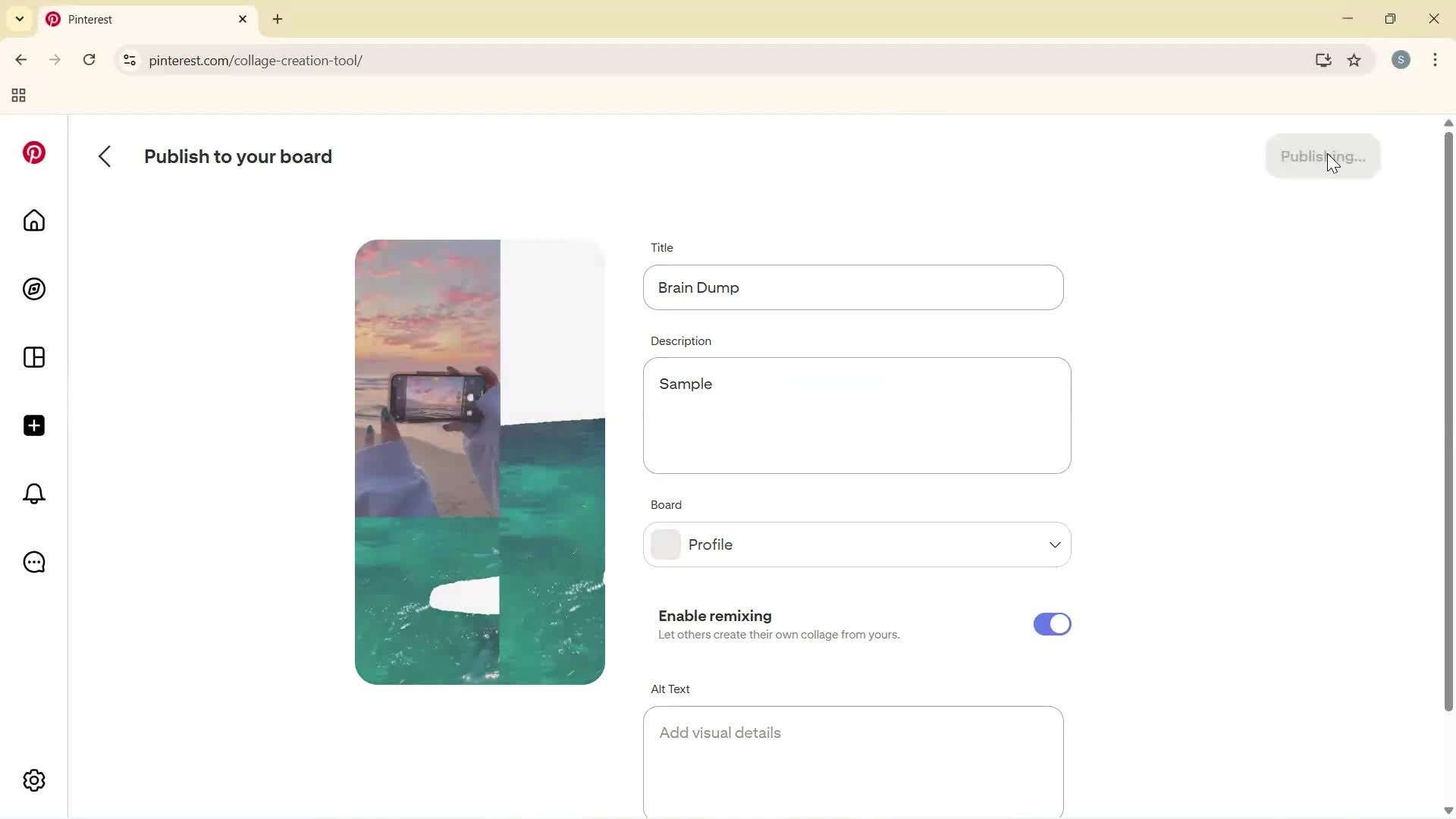 Creating a board screenshot