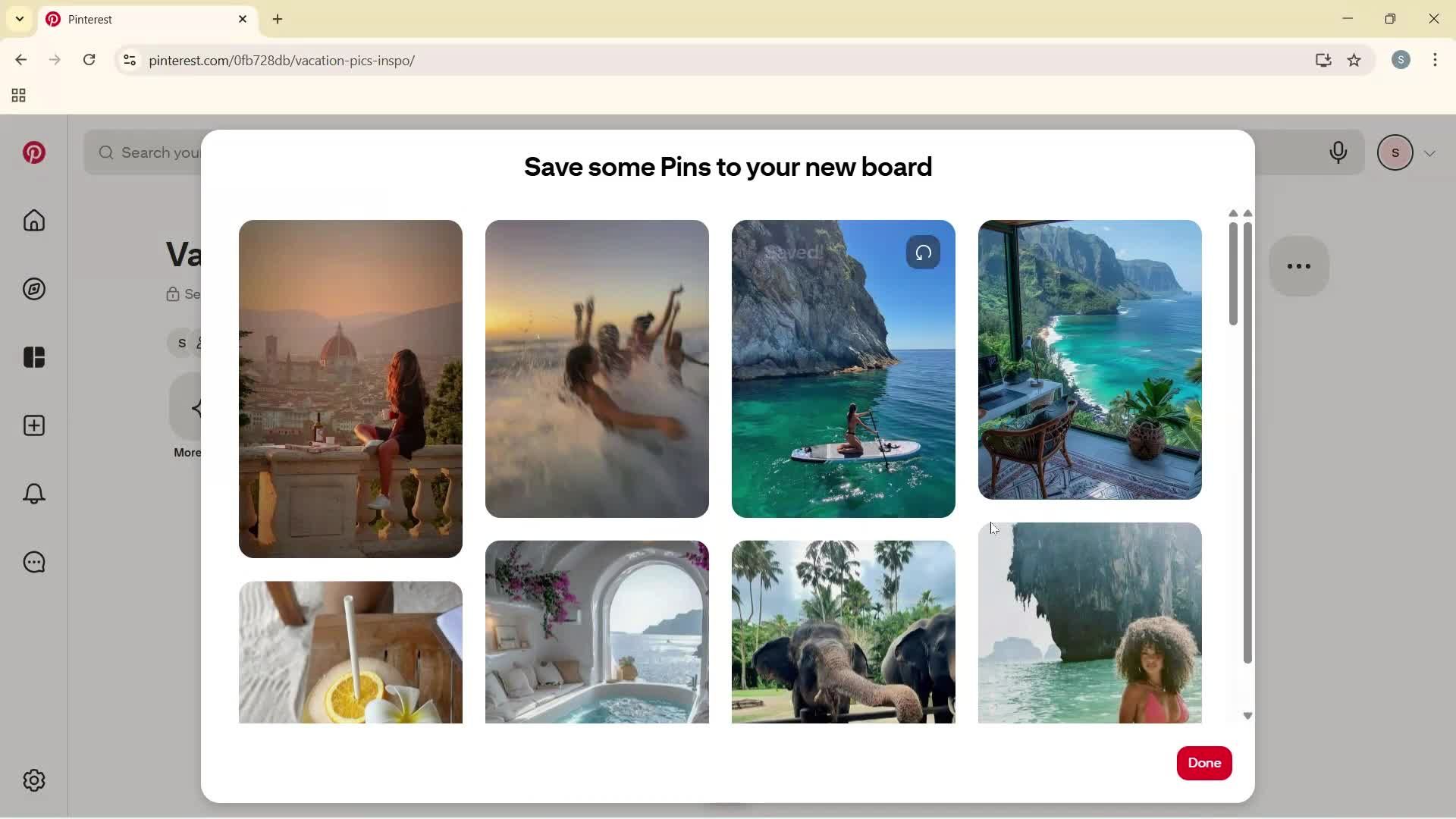 Creating a board screenshot