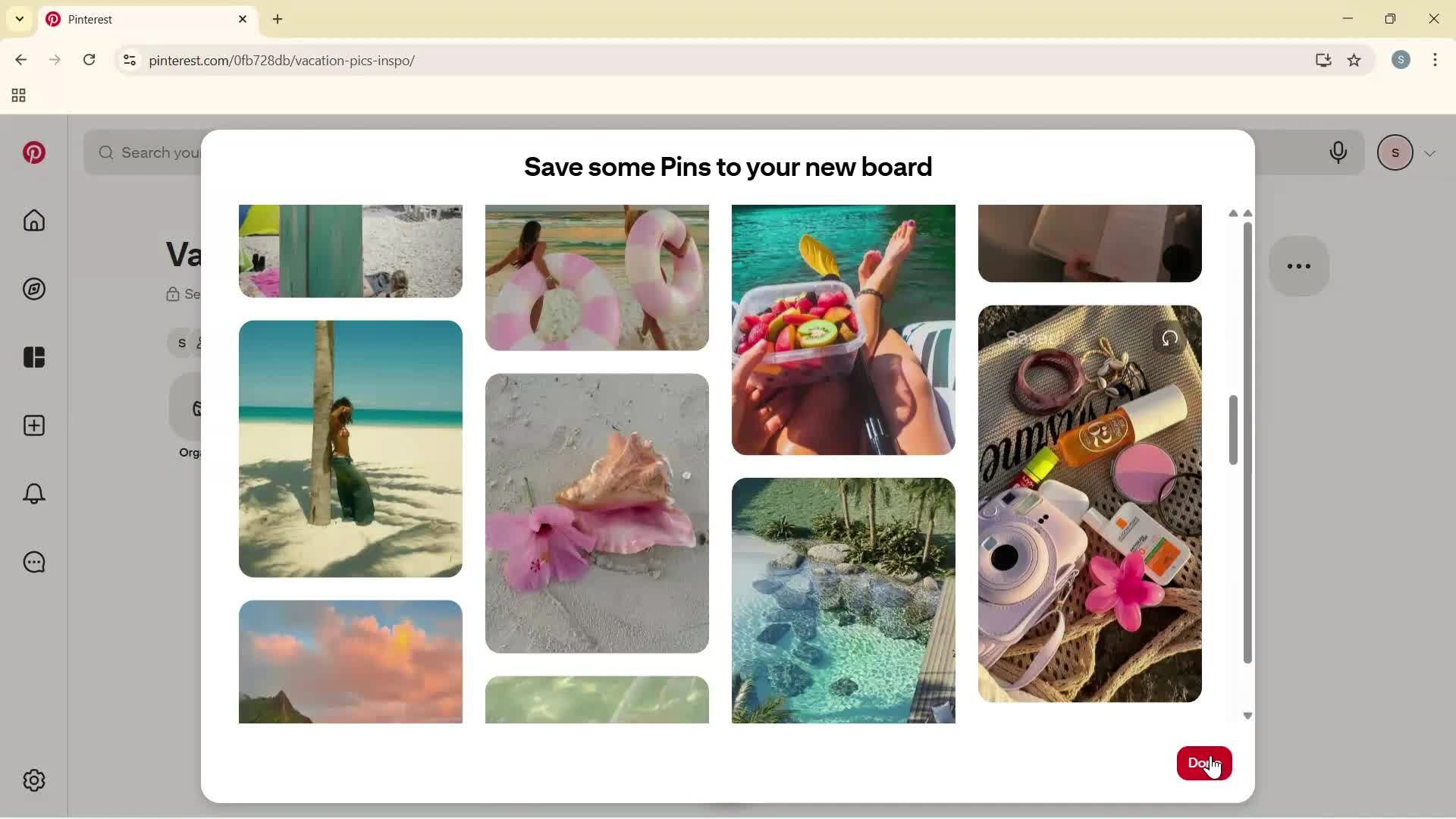 Creating a board screenshot