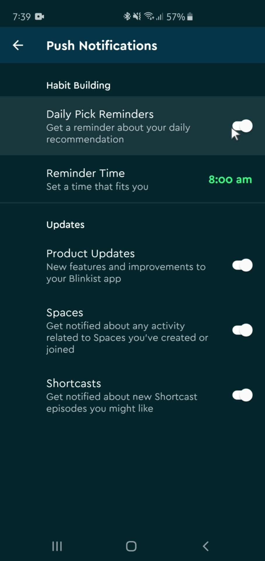 Settings on Blinkist video thumbnail