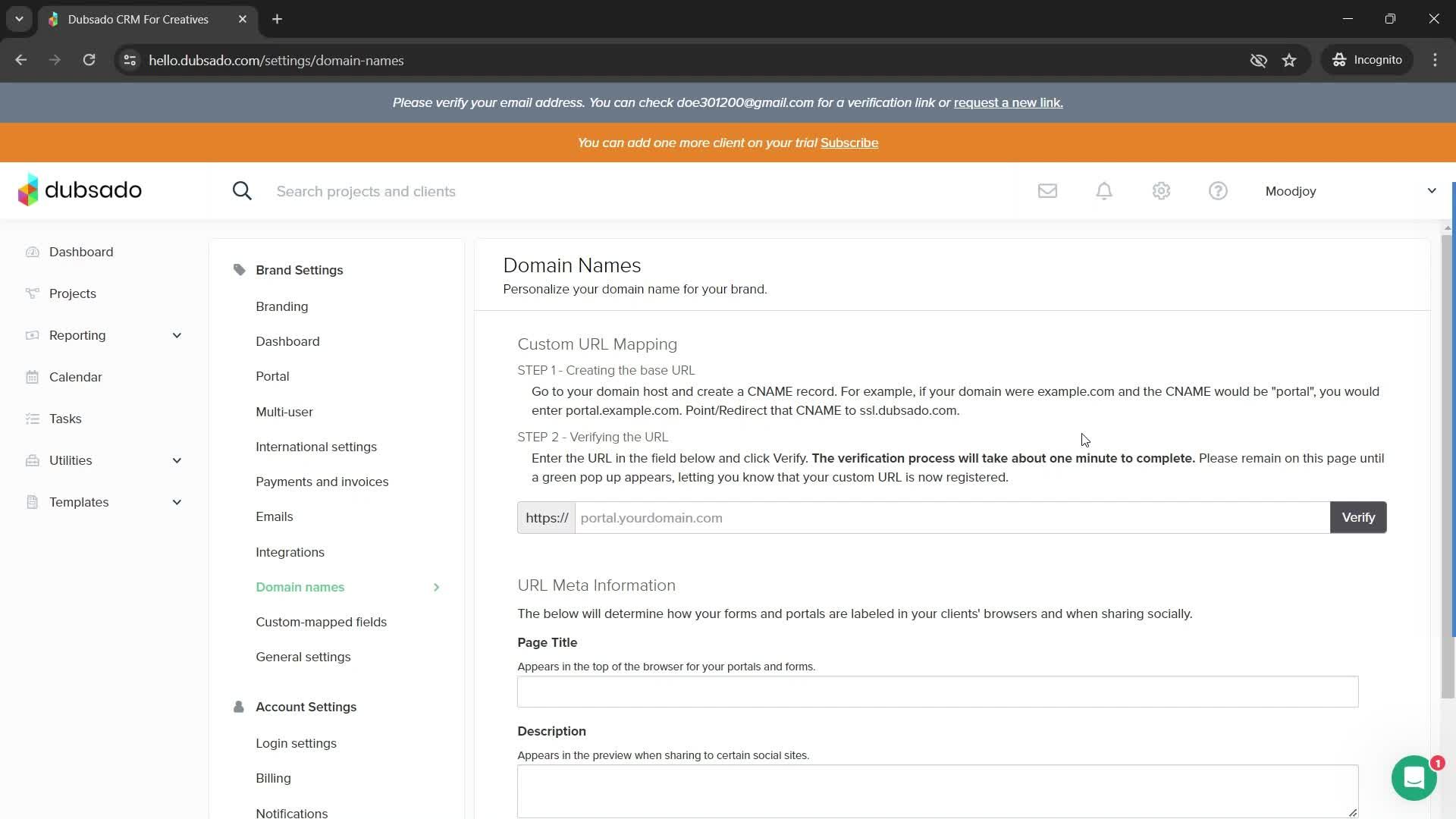 Settings screenshot