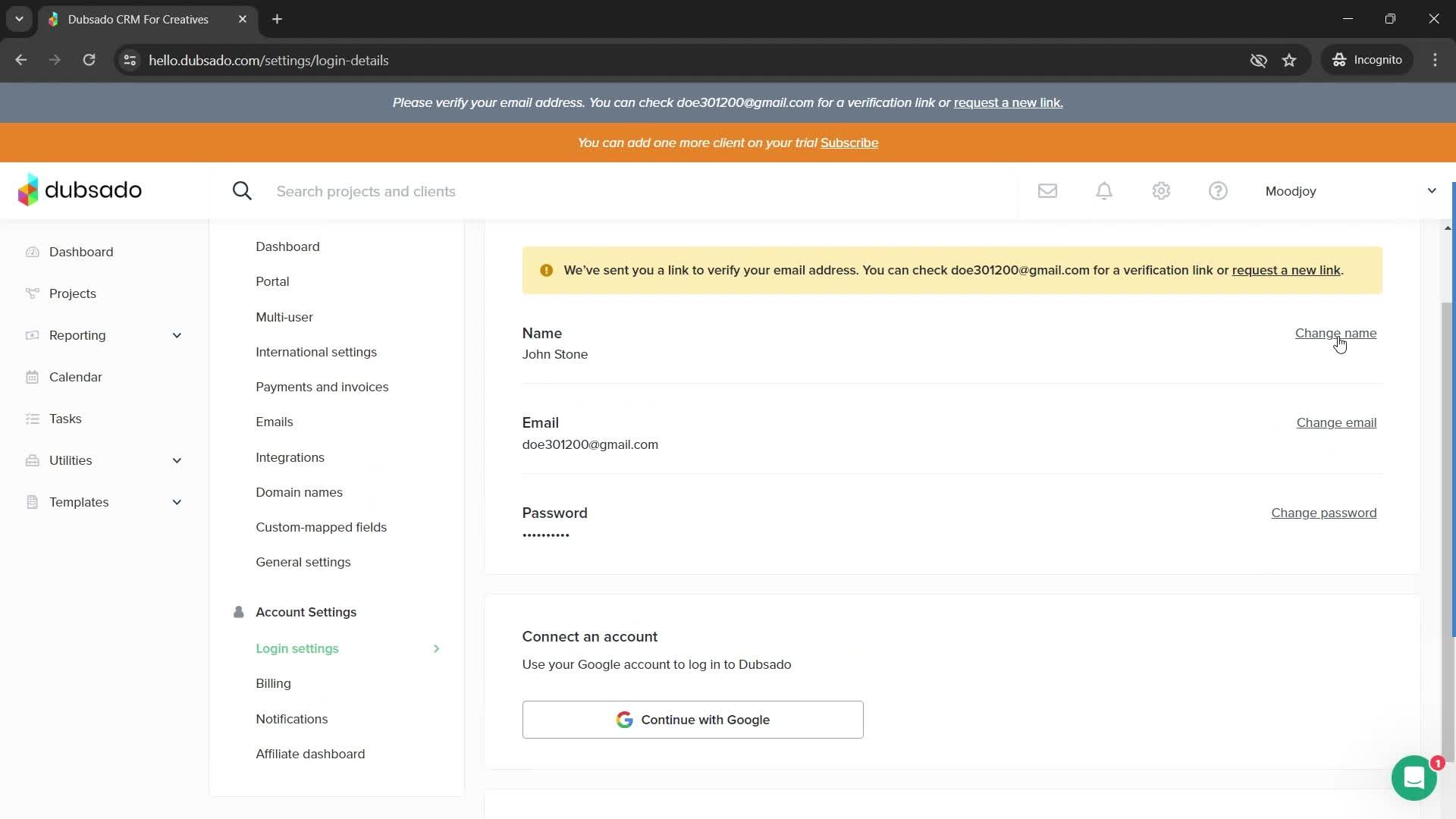 Settings screenshot