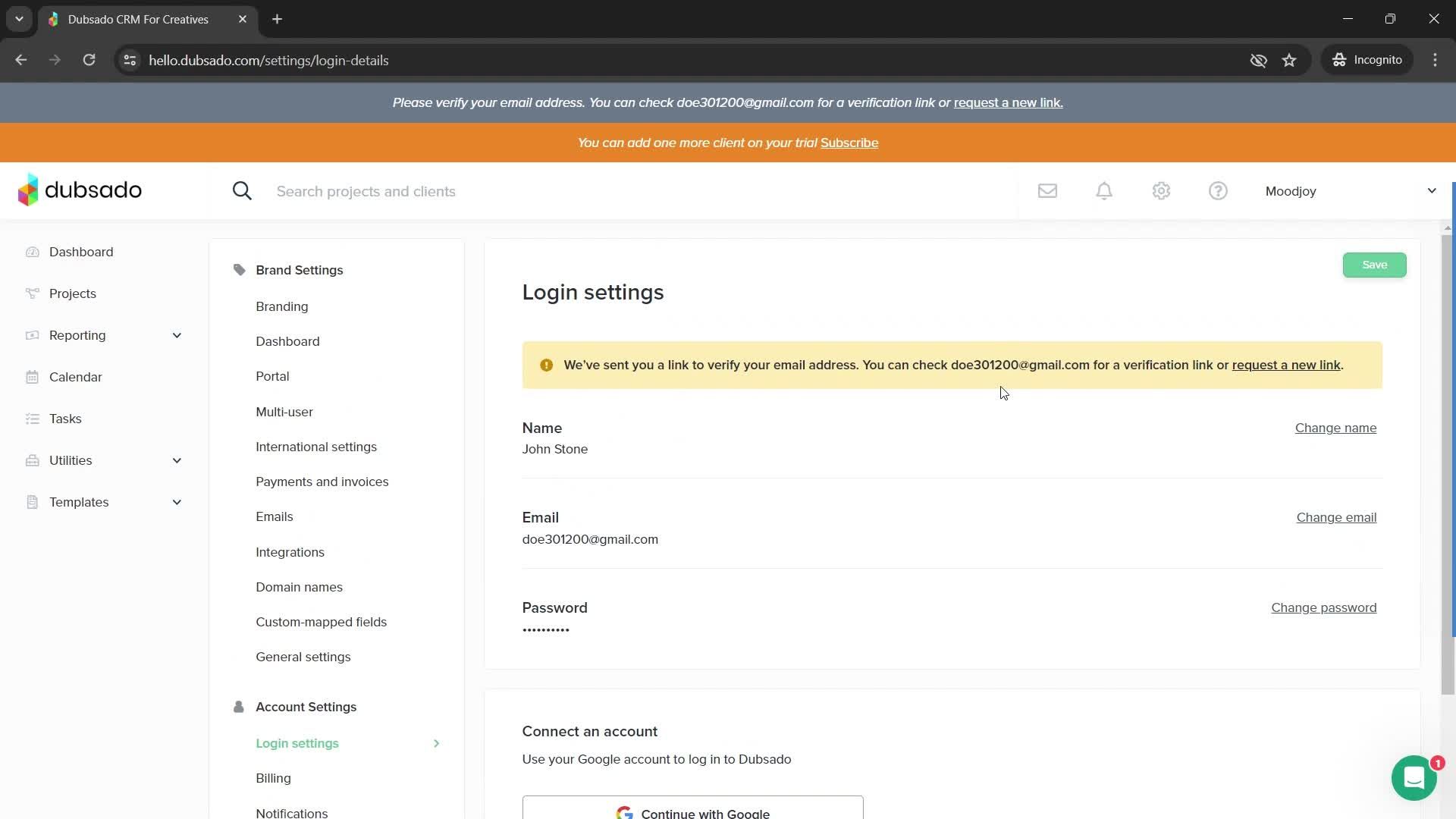 Settings screenshot