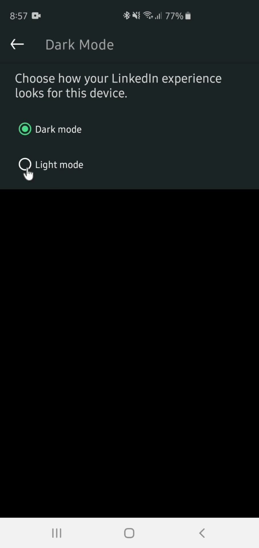 Settings screenshot