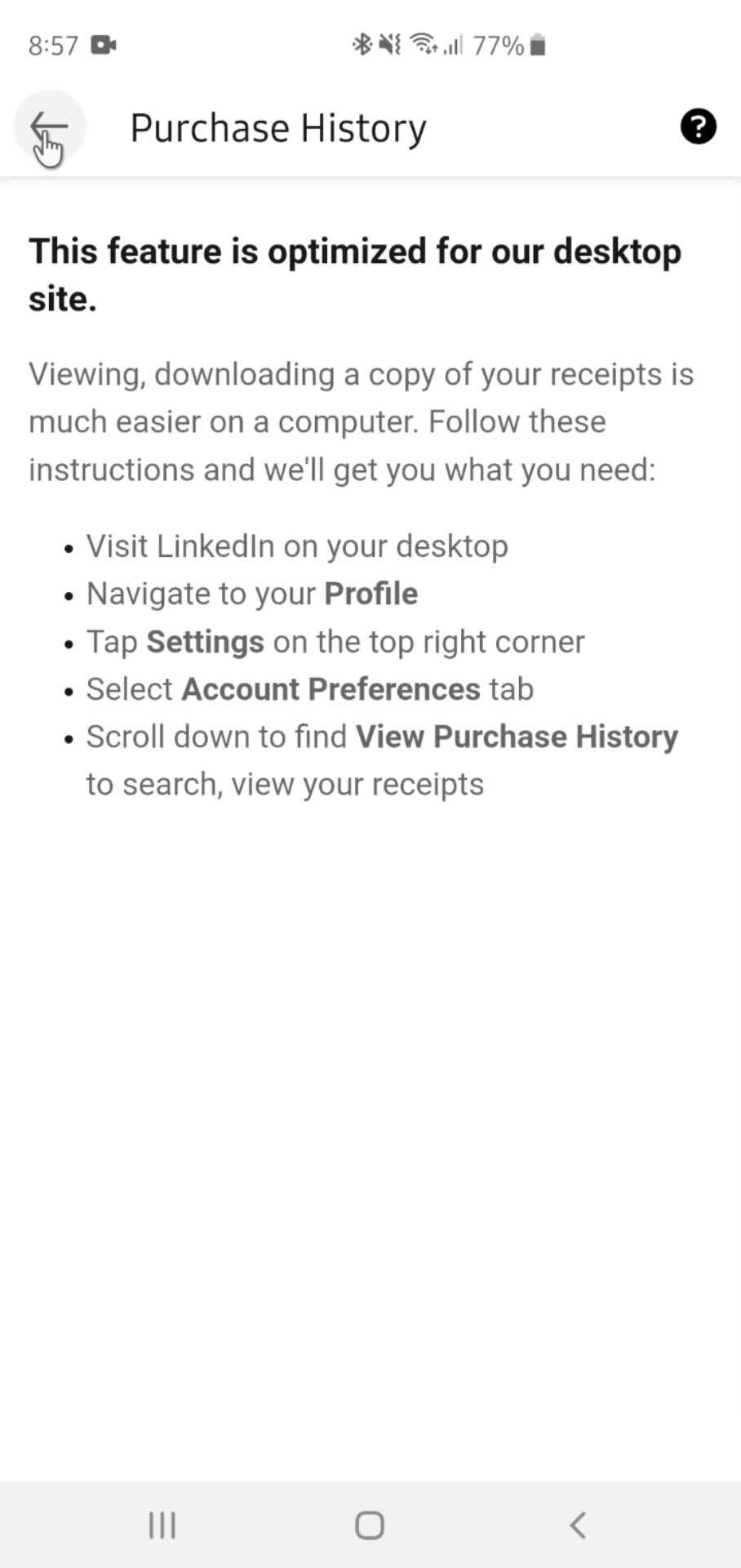Settings screenshot