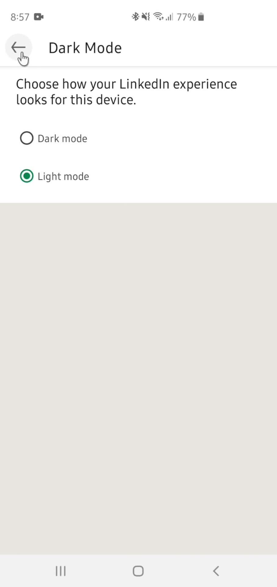 Settings screenshot