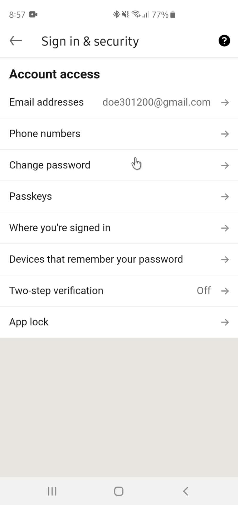 Settings screenshot
