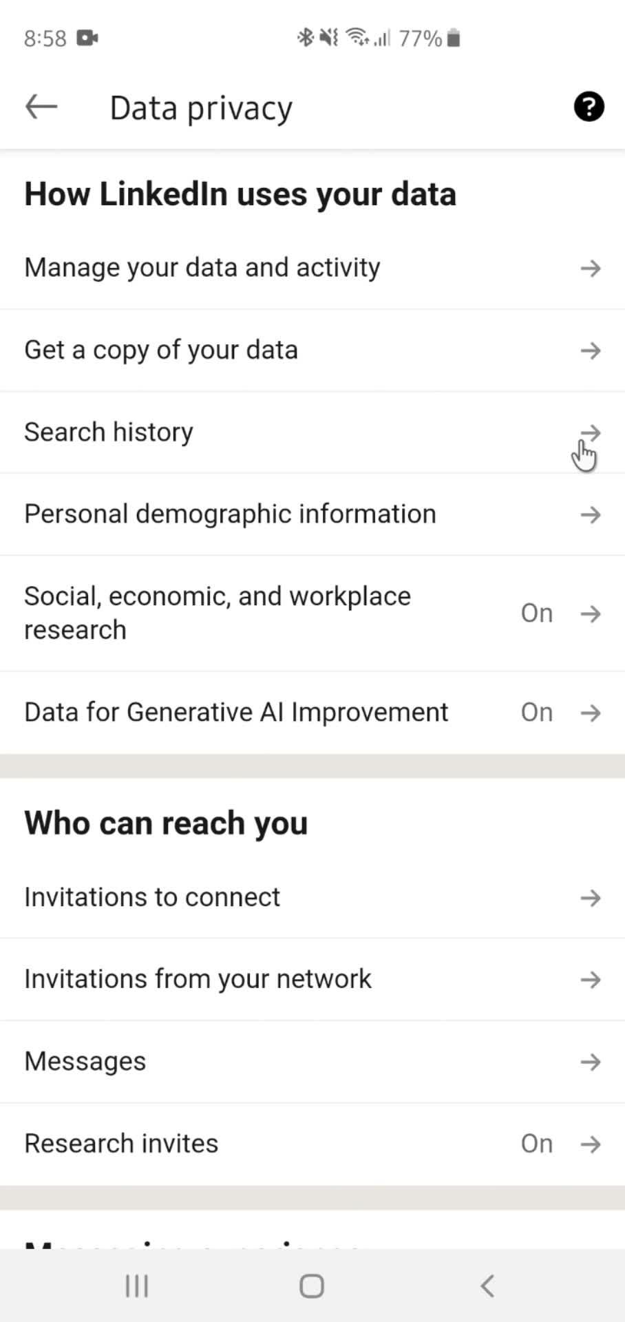 Settings screenshot