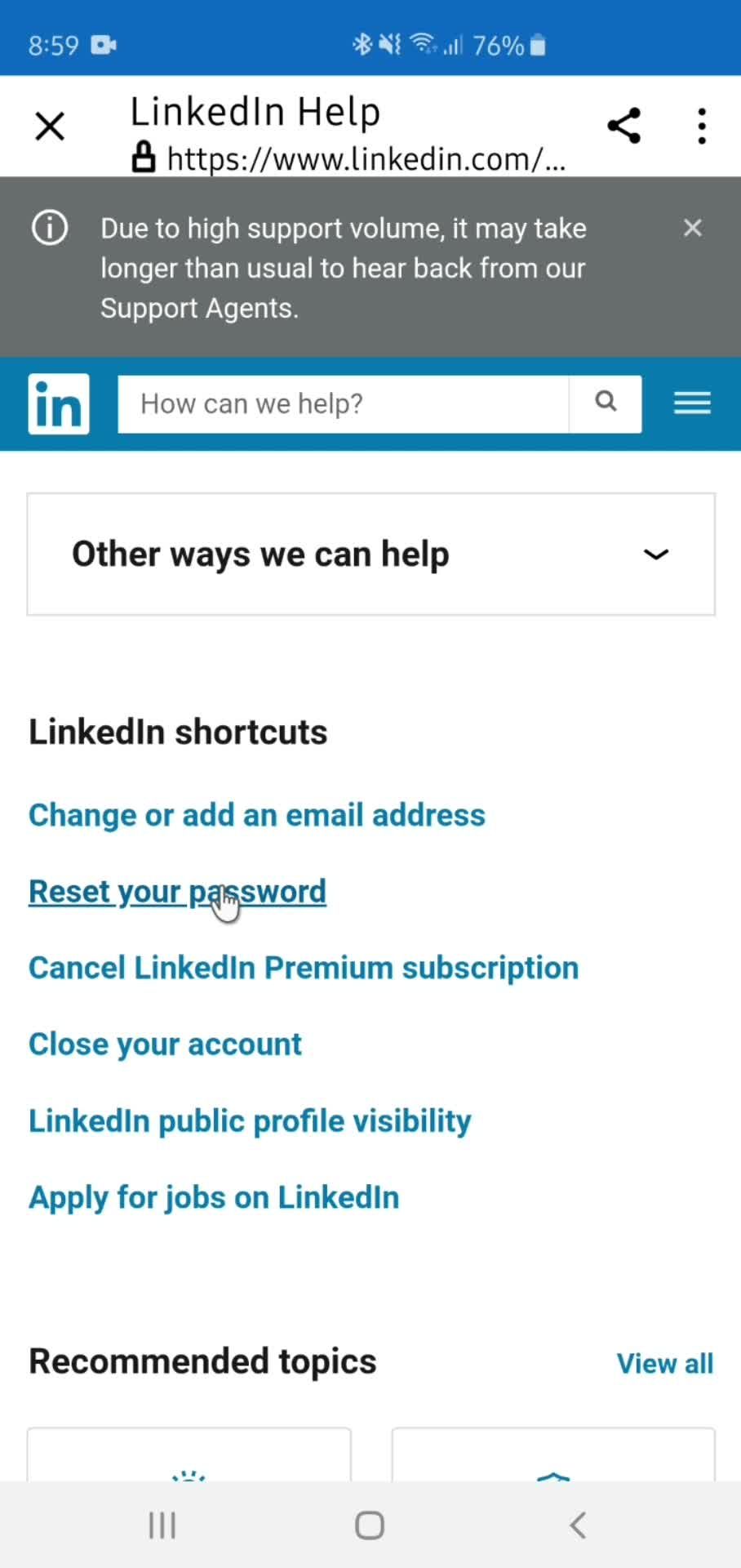 Settings screenshot