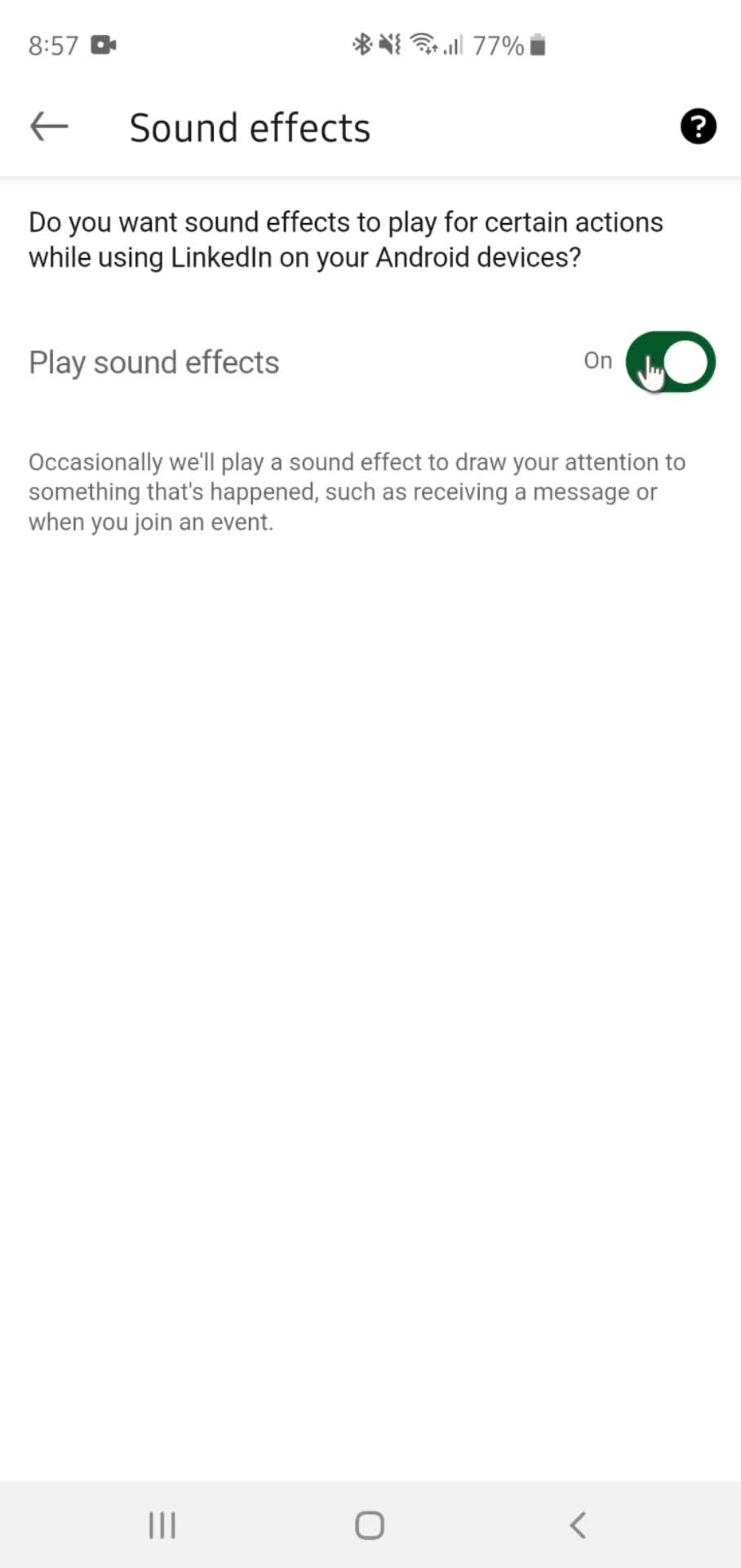 Settings screenshot