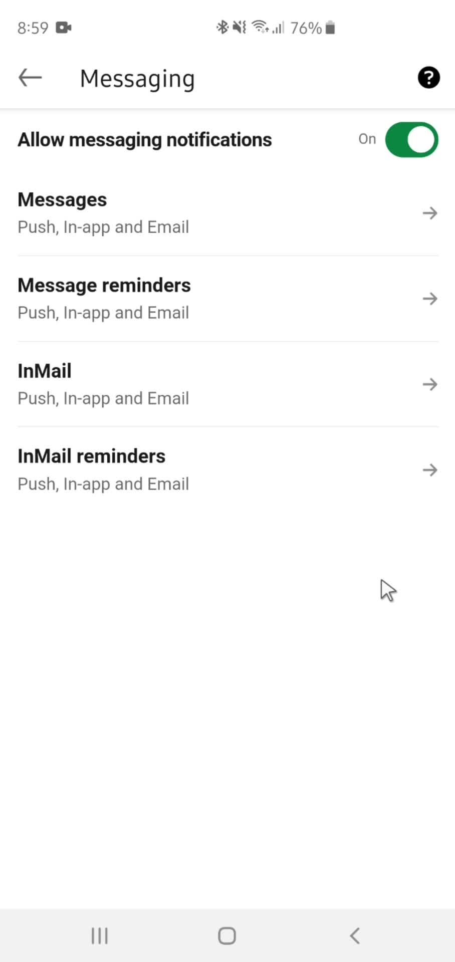 Settings screenshot