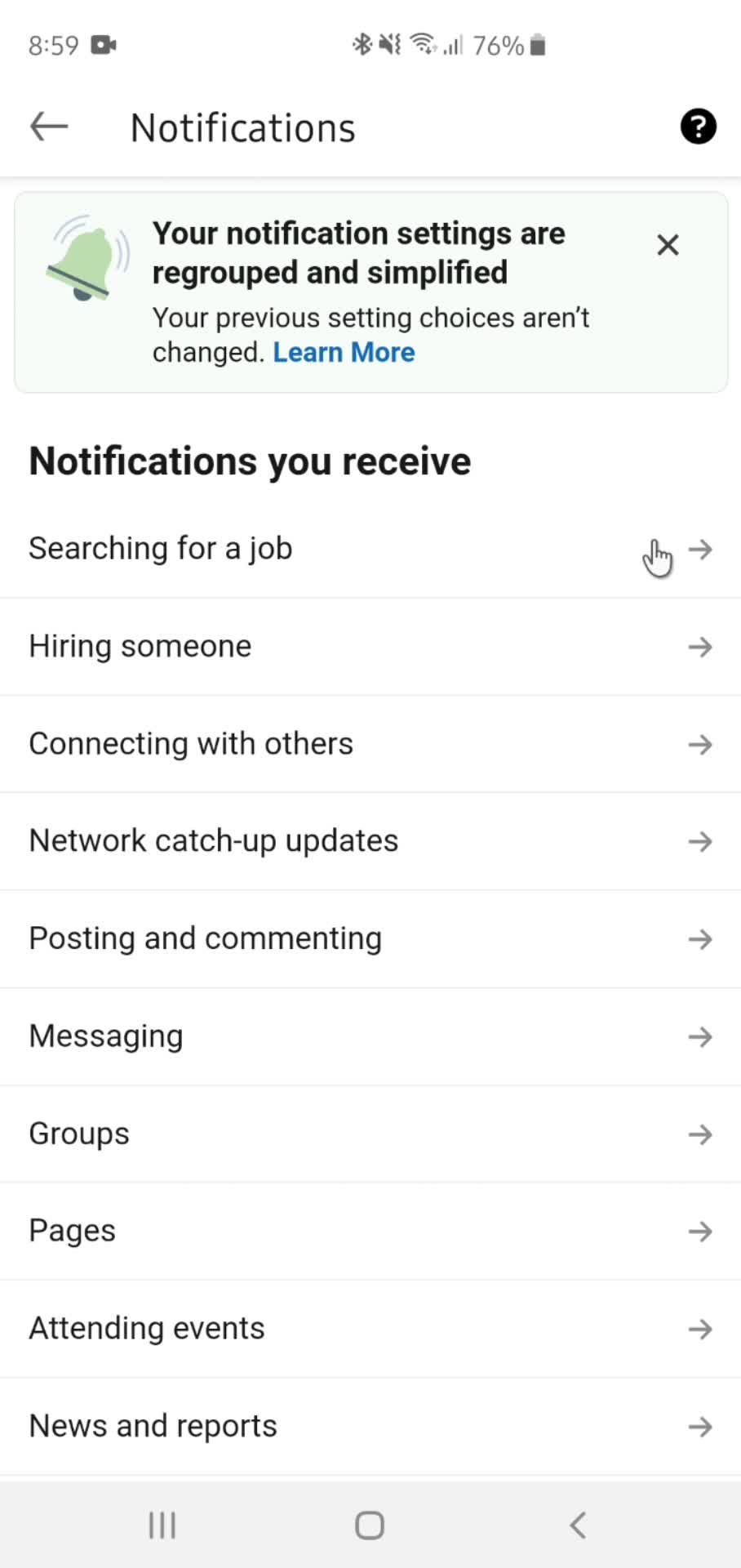 Settings screenshot