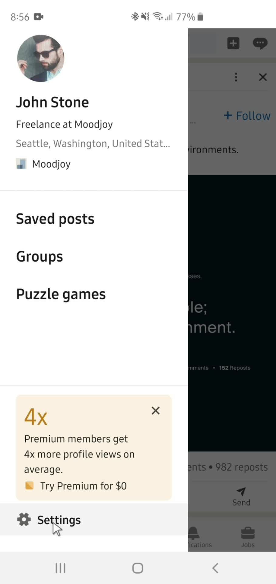Settings screenshot