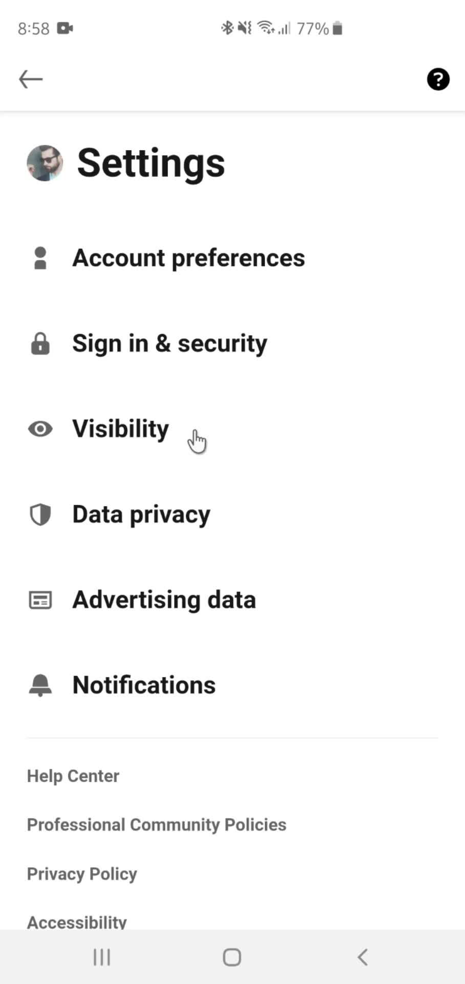 Settings screenshot