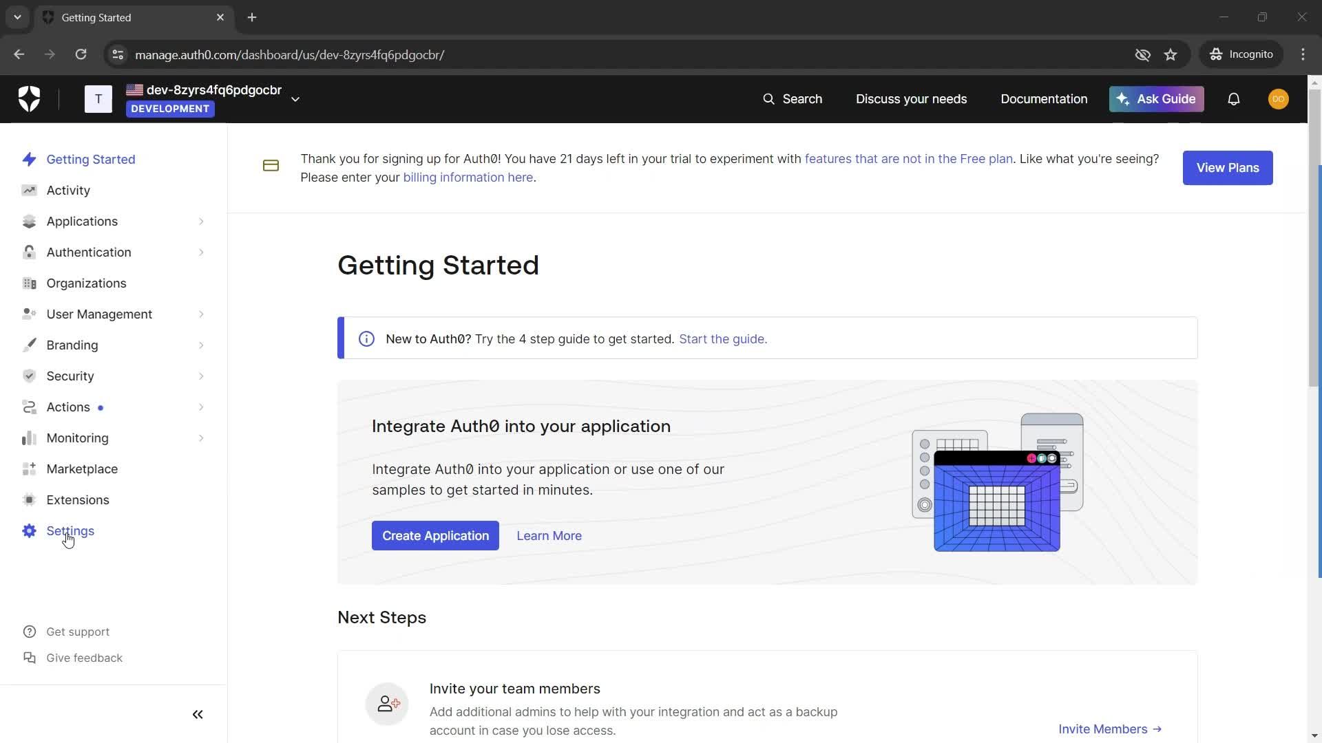 Settings screenshot