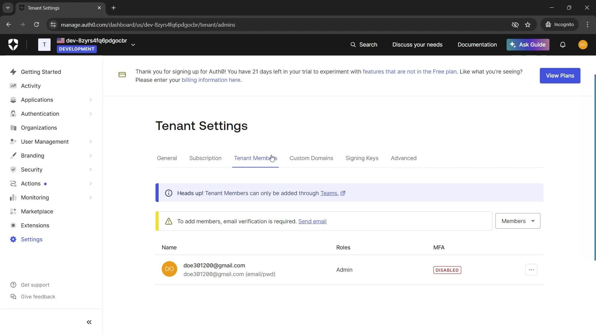 Settings screenshot