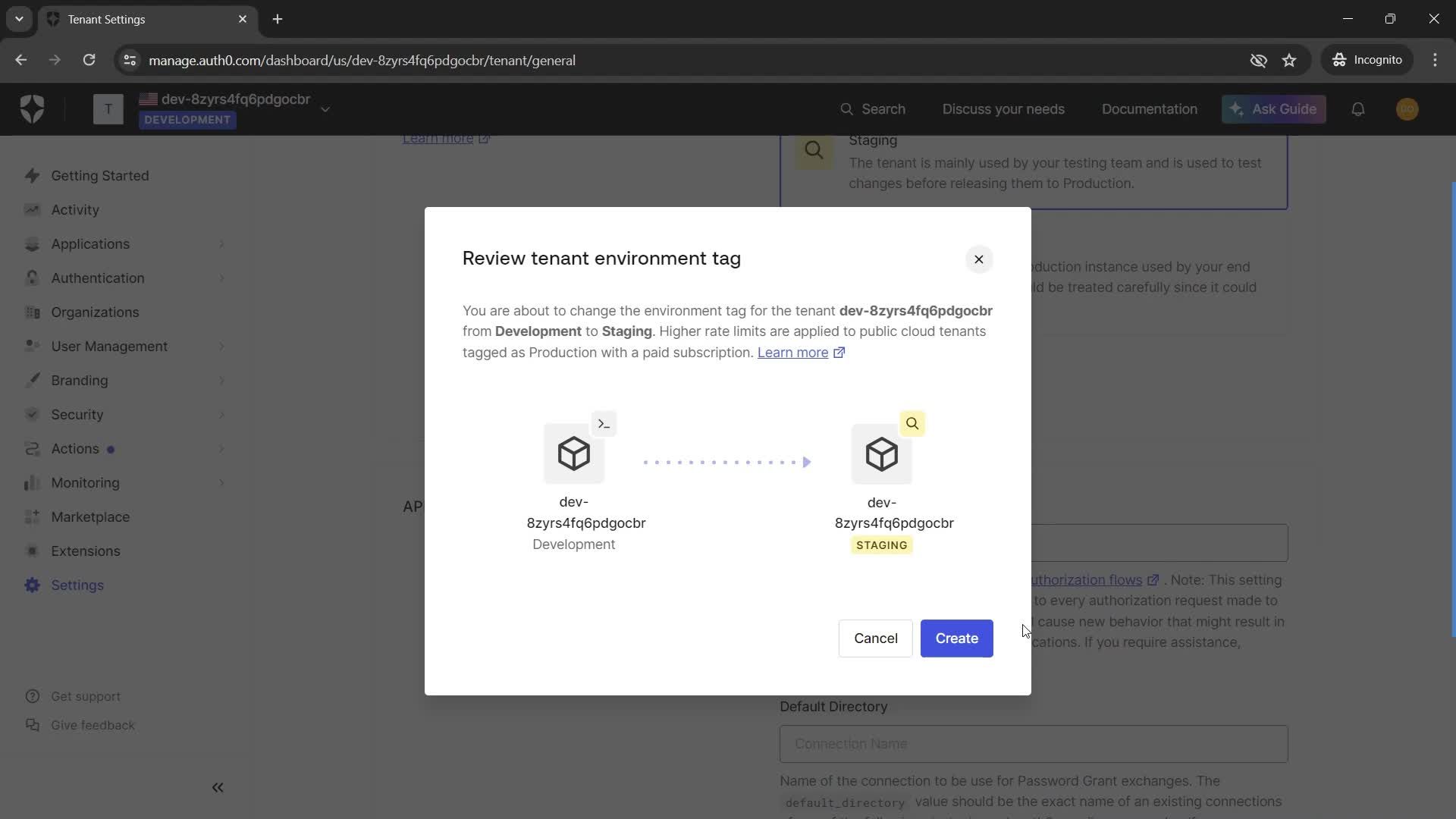 Settings screenshot