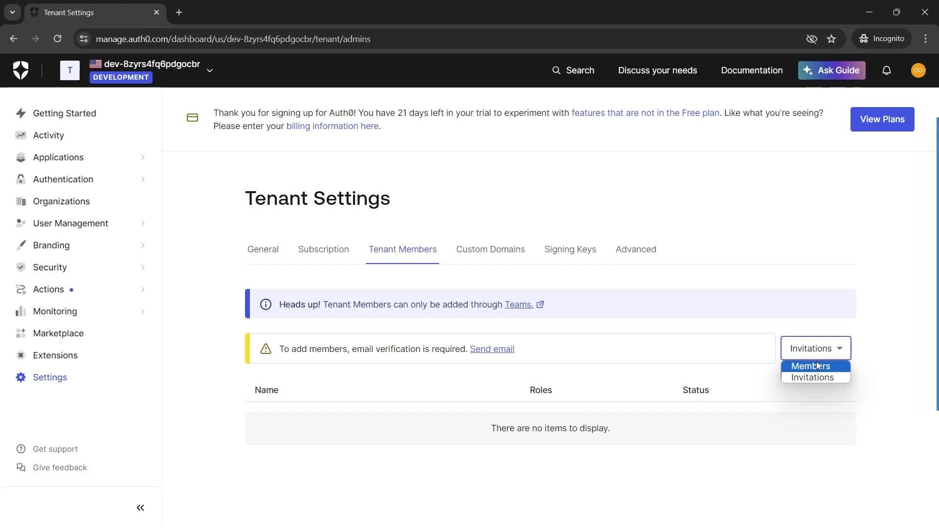 Settings screenshot