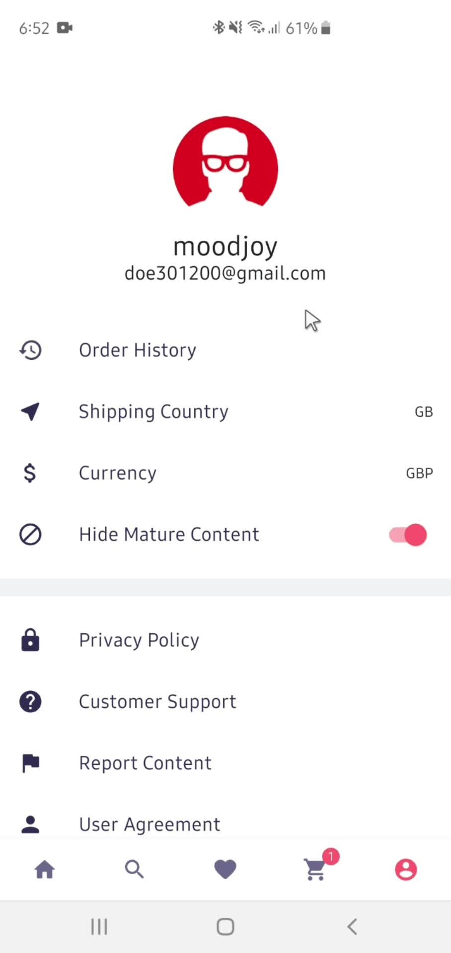 Settings screenshot