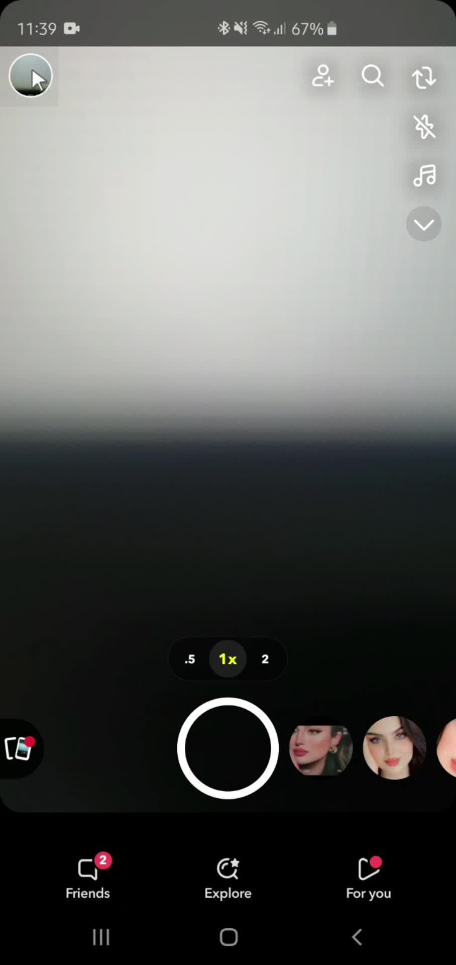 Settings on Snapchat video thumbnail