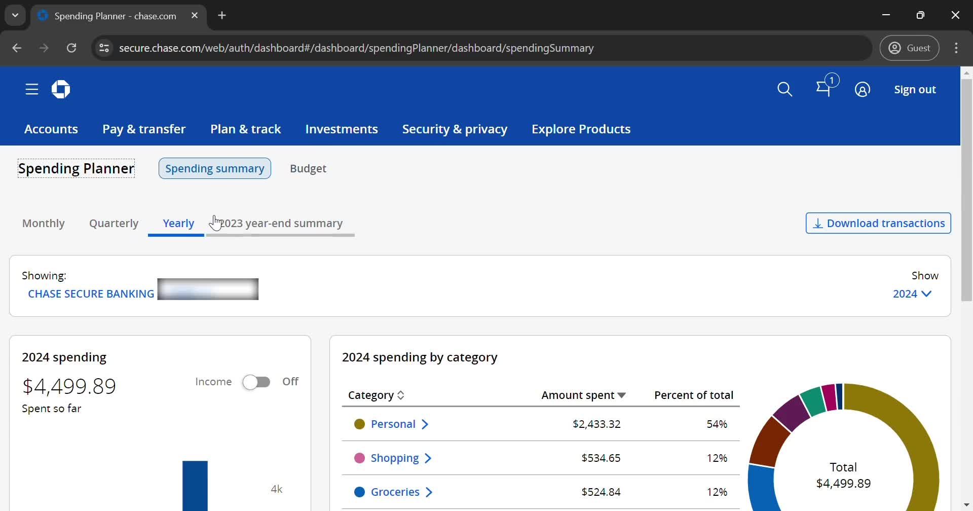 Spendings on Chase video thumbnail