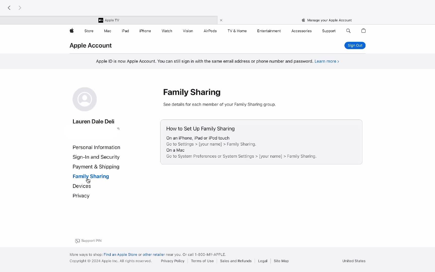 Account settings on Apple TV video thumbnail