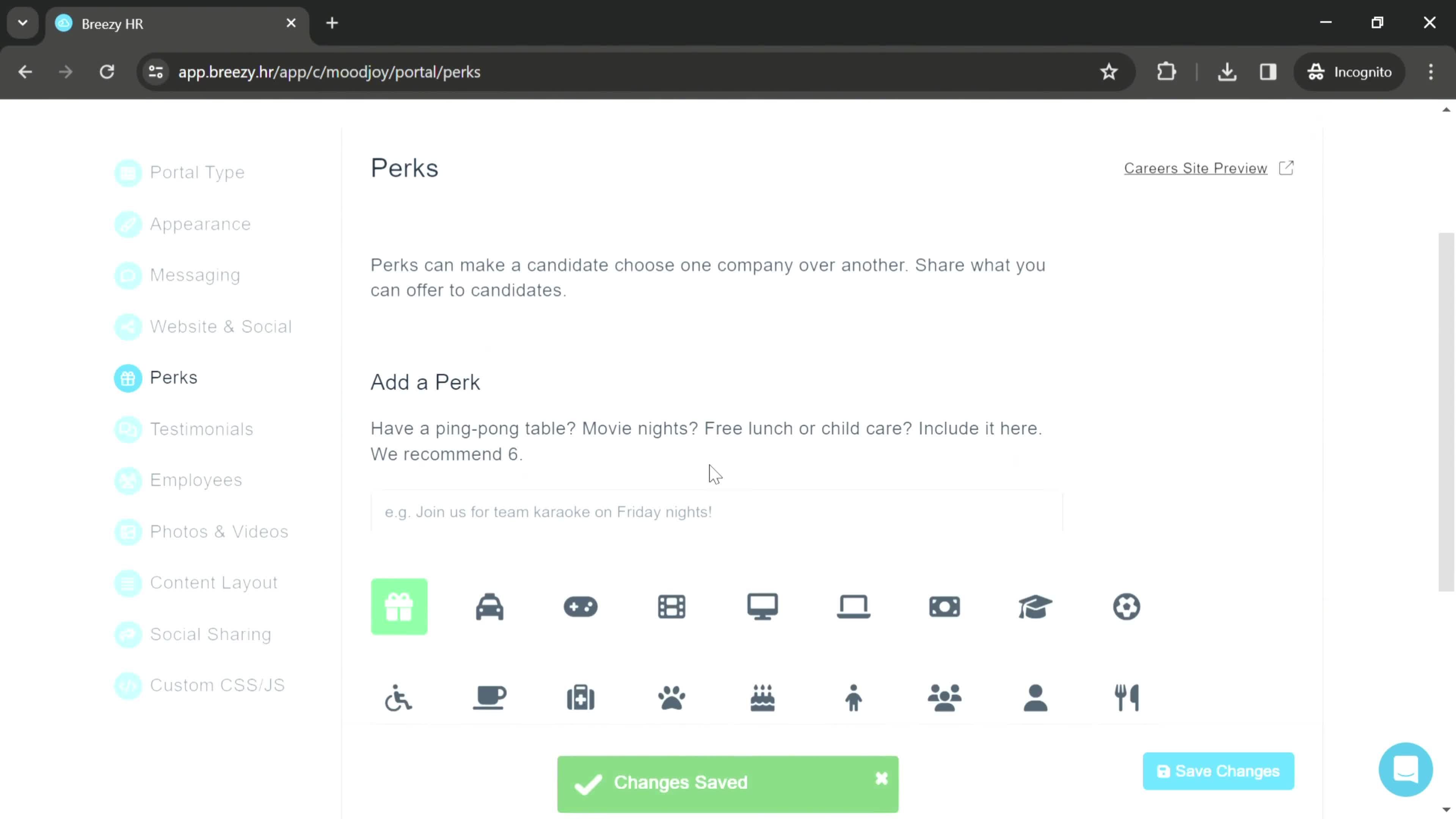 Careers site settings on Breezy HR video thumbnail