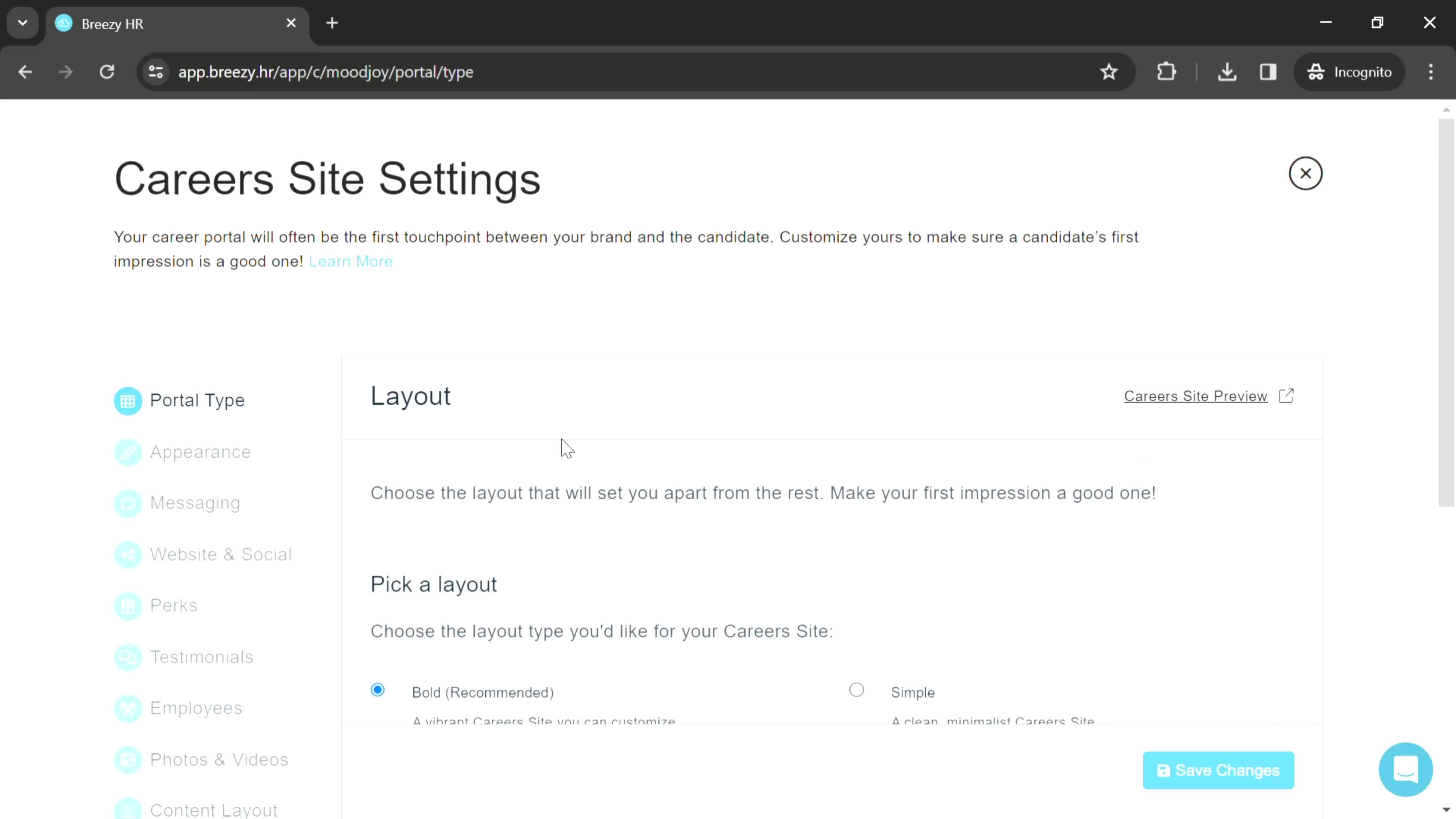 Careers site settings on Breezy HR video thumbnail