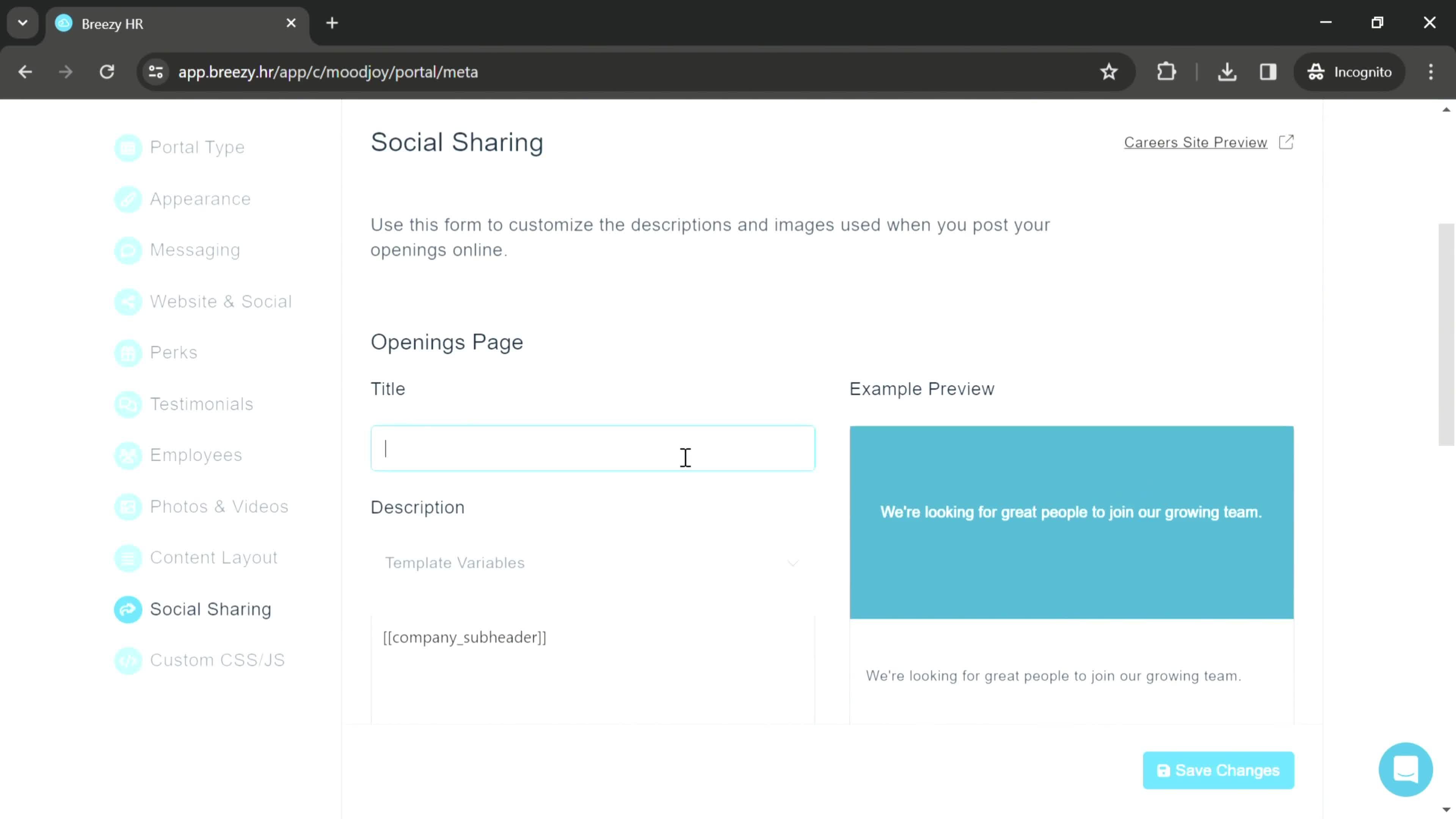 Careers site settings on Breezy HR video thumbnail