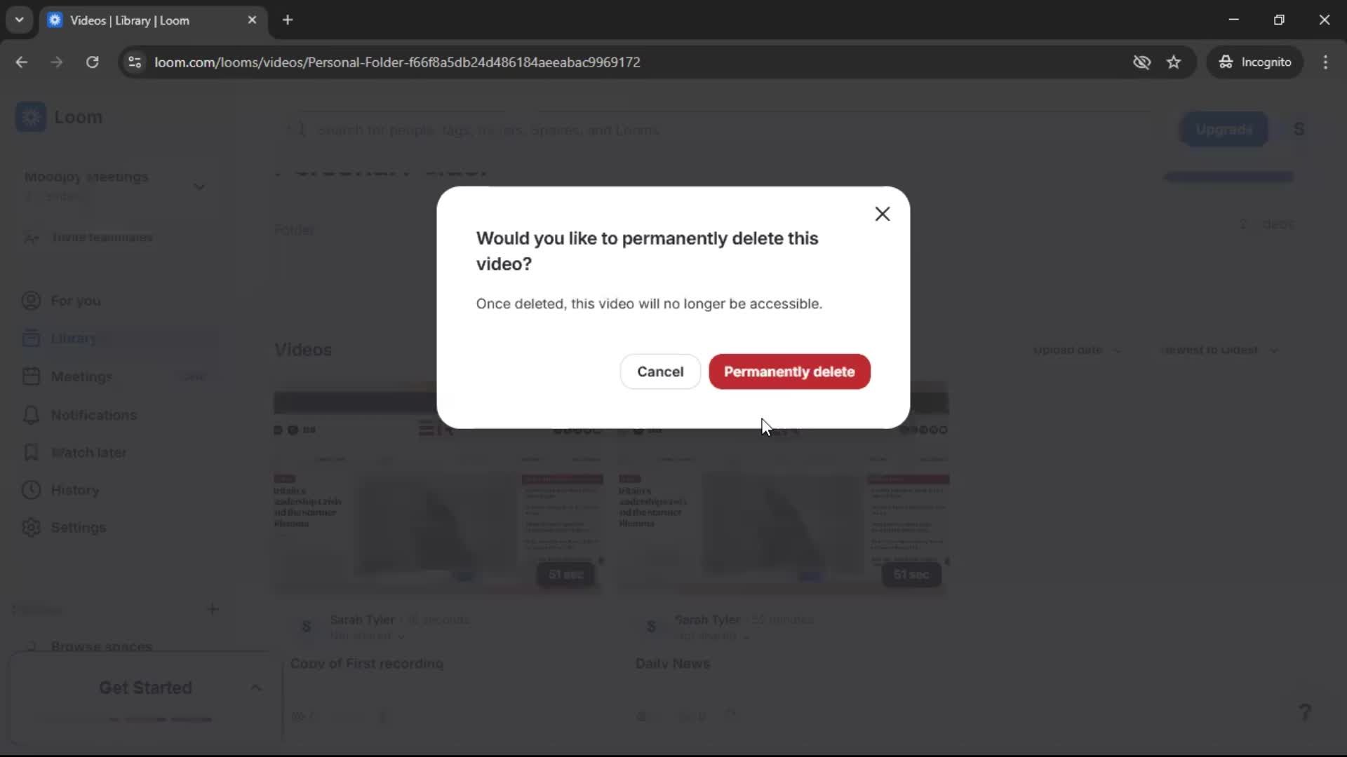 Managing files screenshot