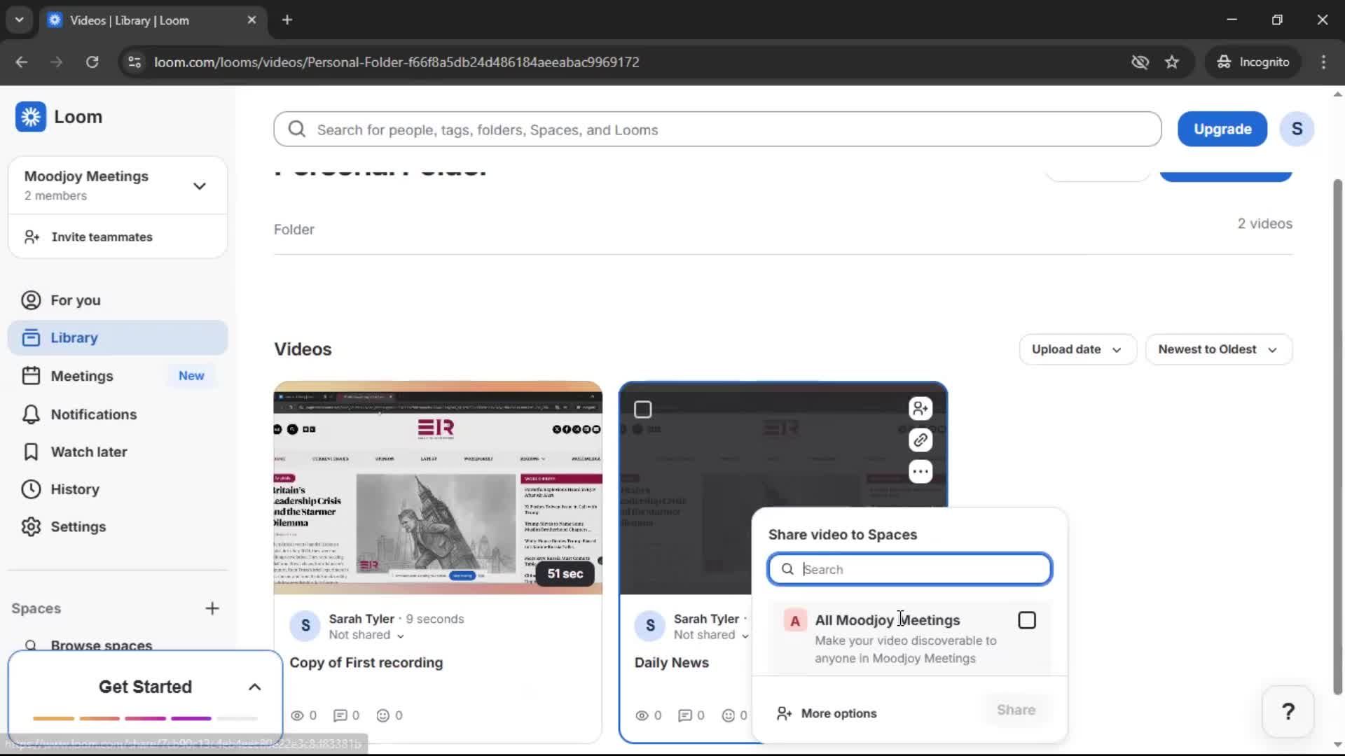 Managing files screenshot