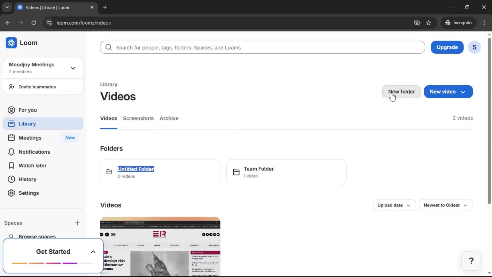Managing files screenshot