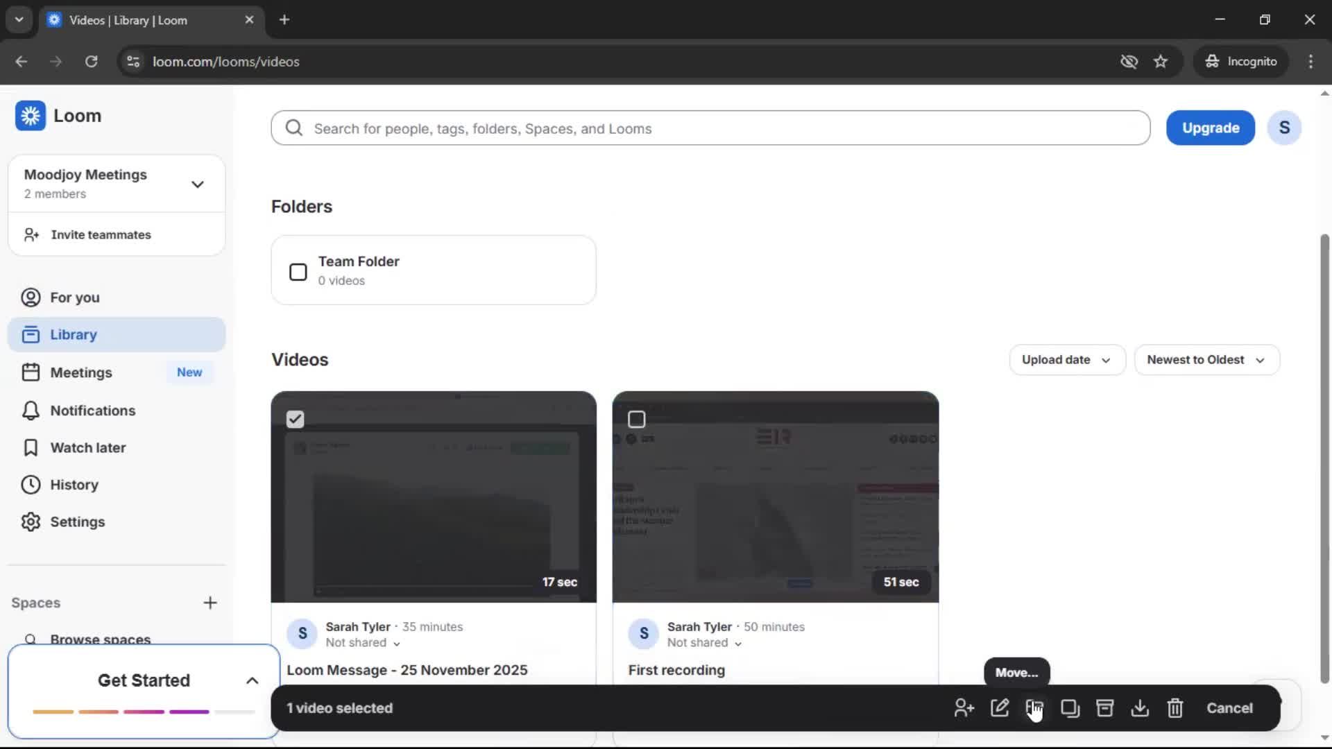 Managing files screenshot