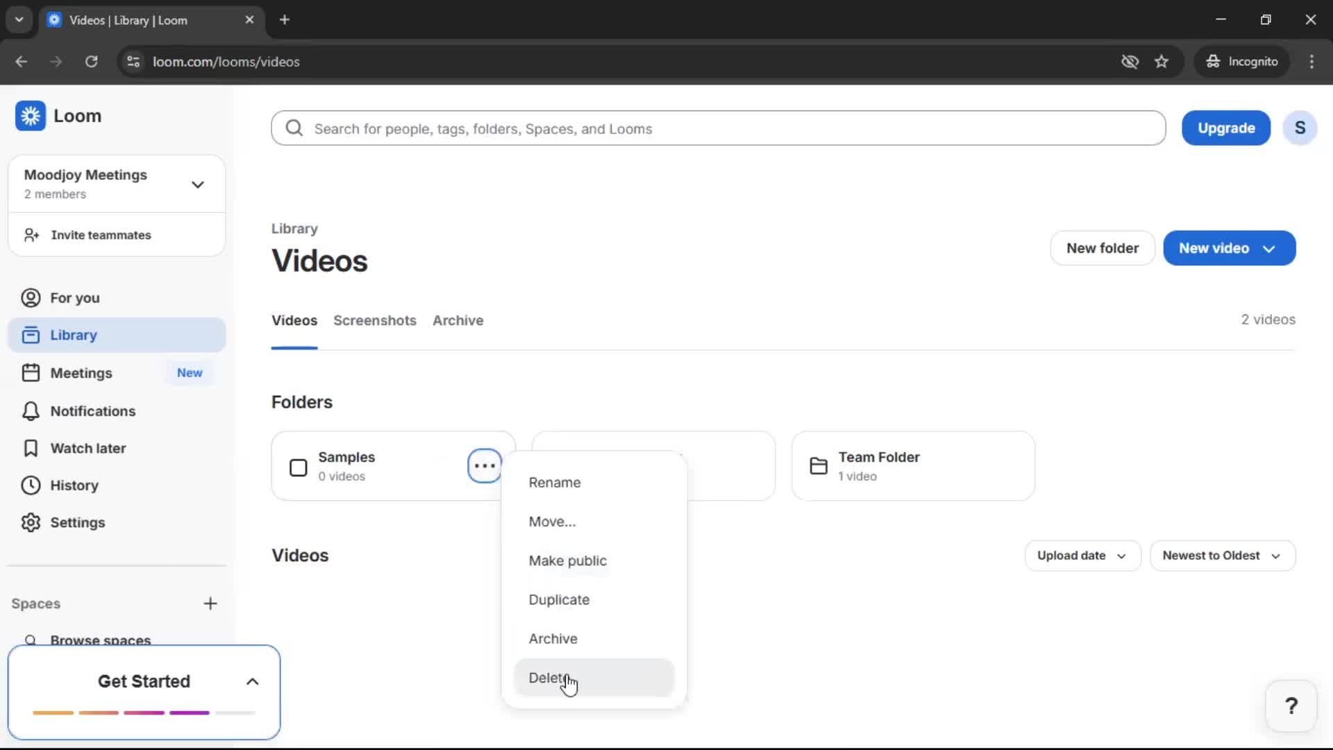 Managing files screenshot