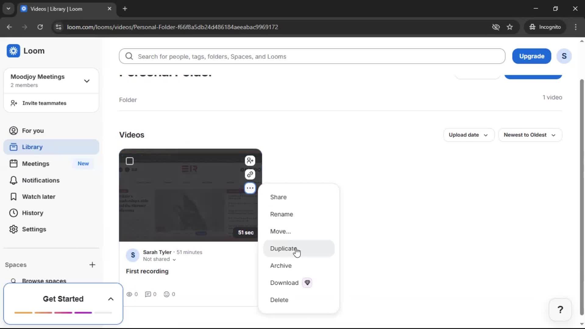 Managing files screenshot