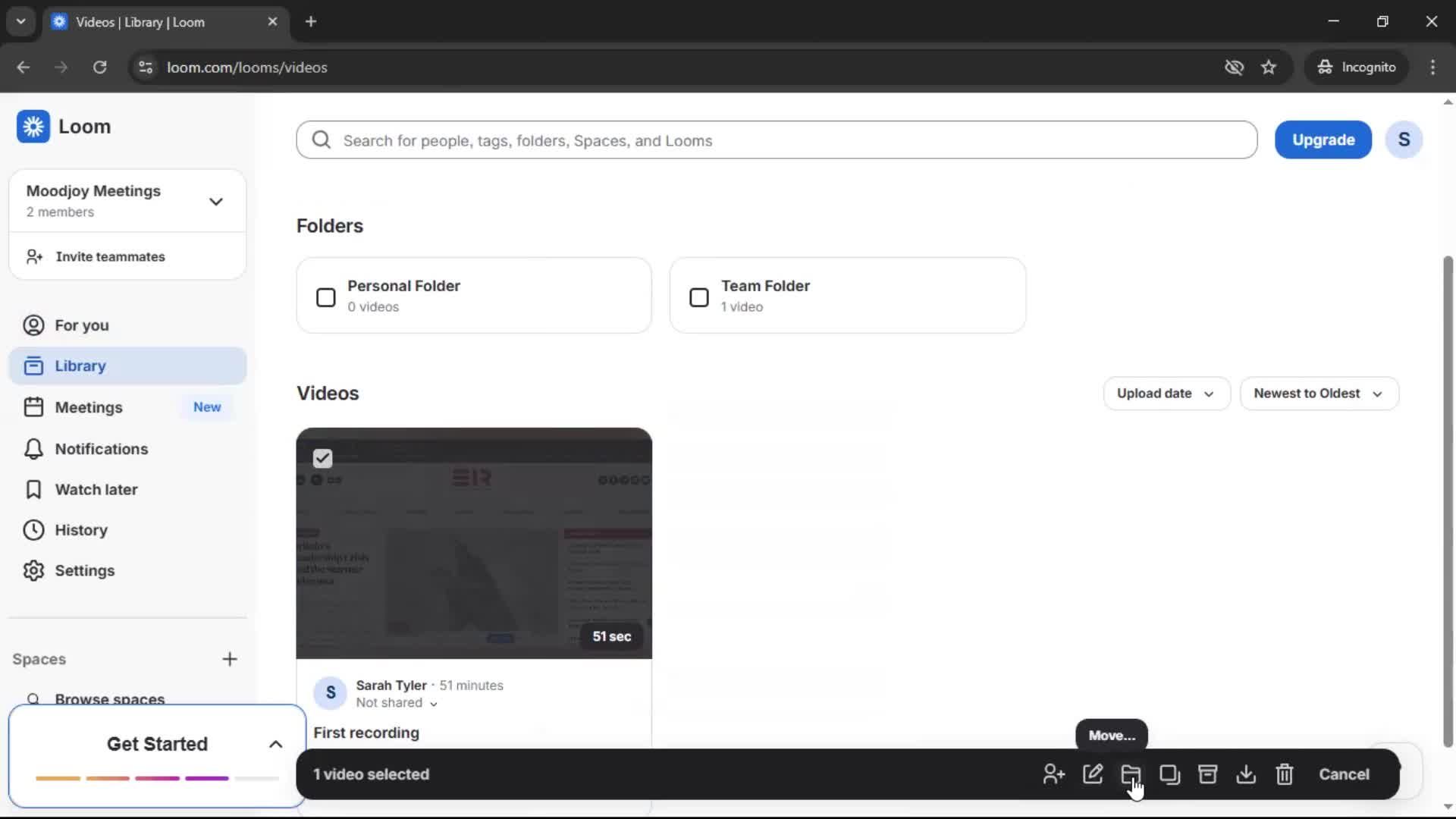 Managing files screenshot