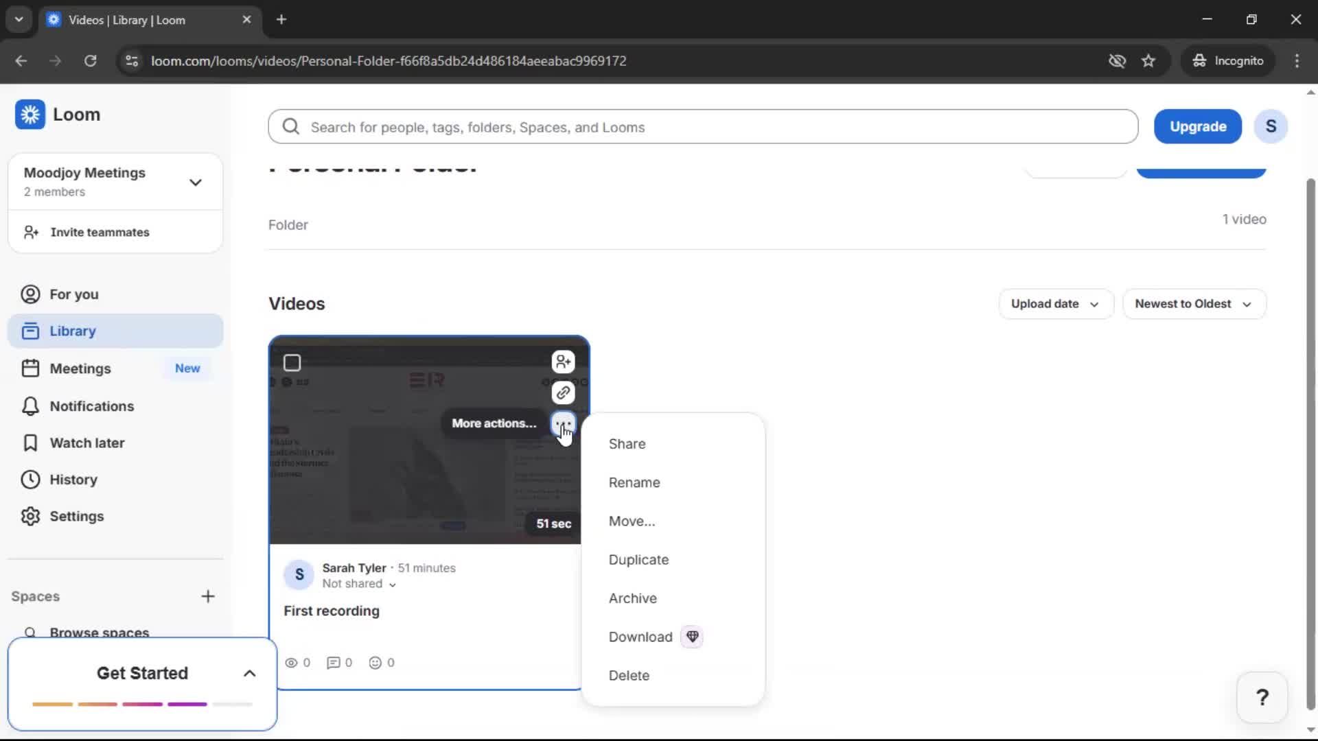 Managing files screenshot
