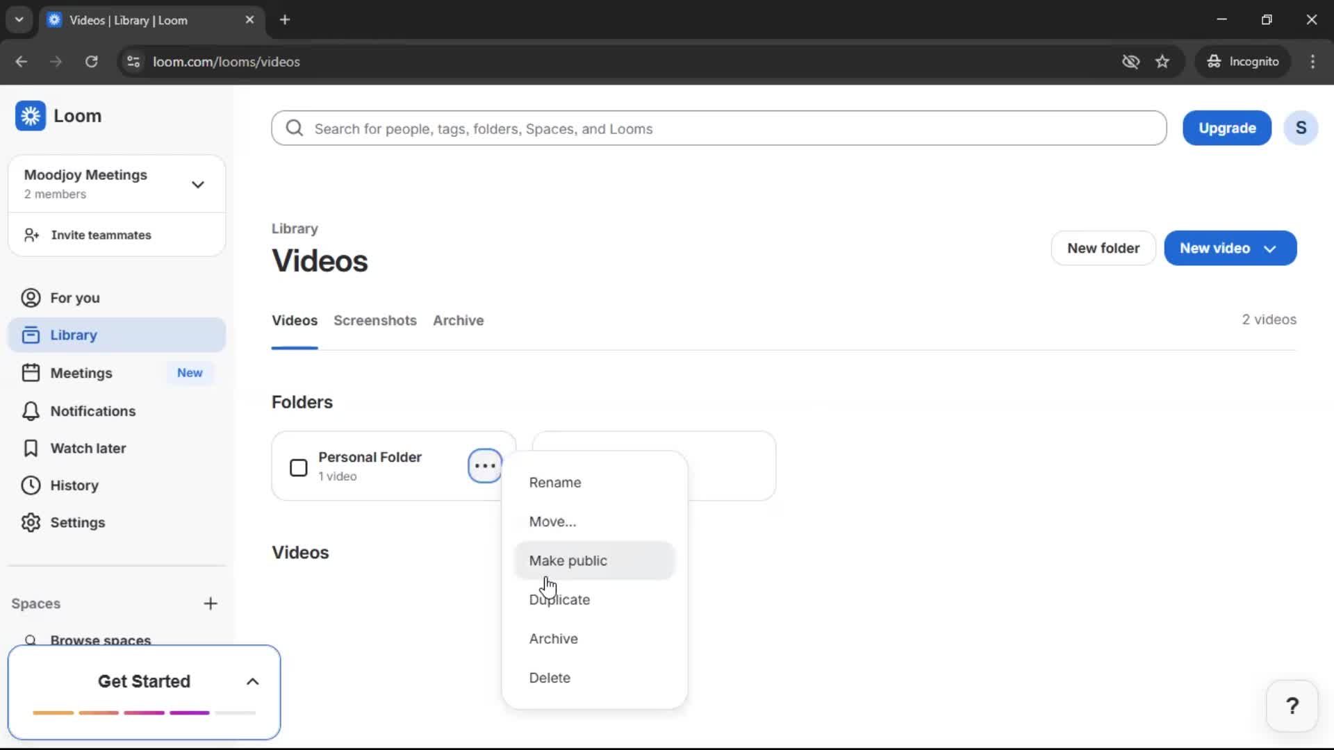 Managing files screenshot