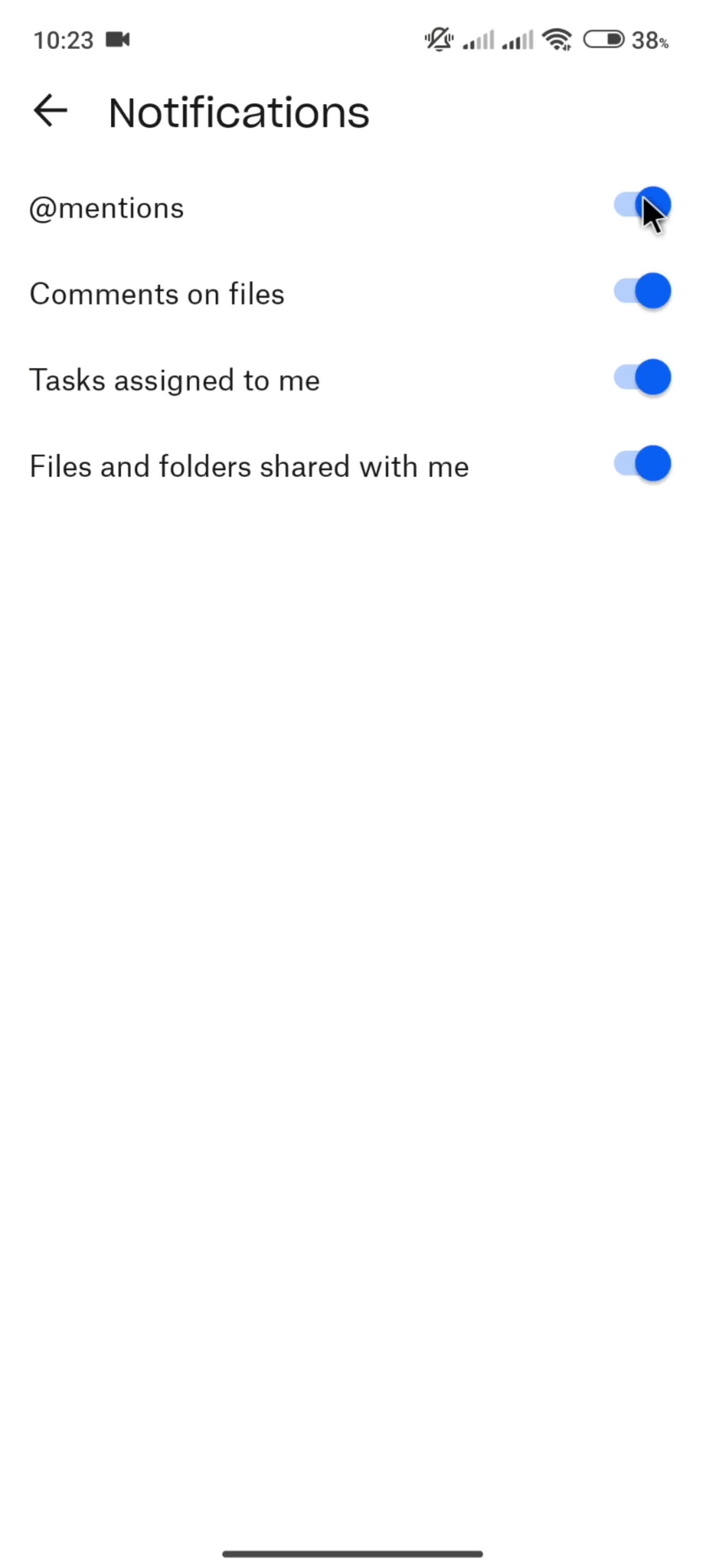 Settings screenshot