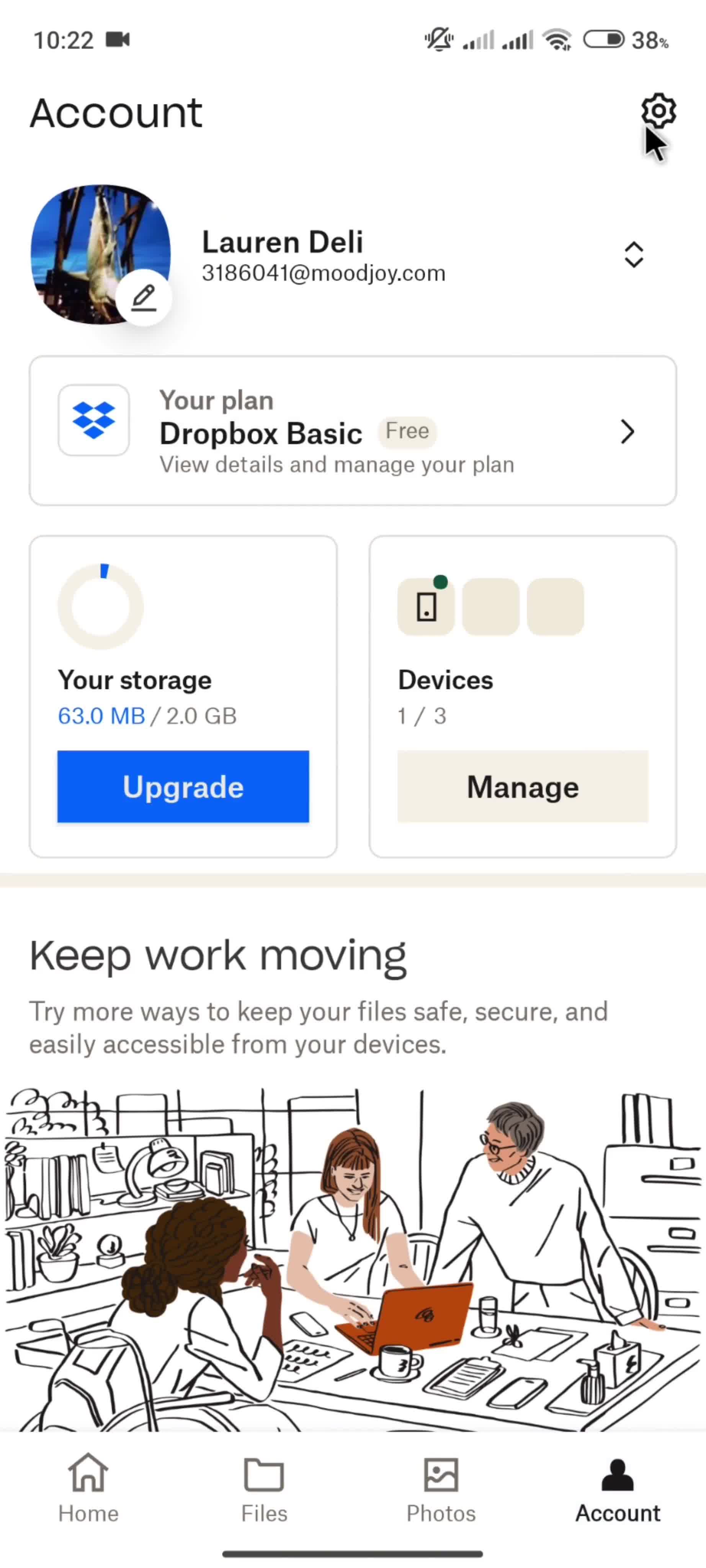 Settings screenshot