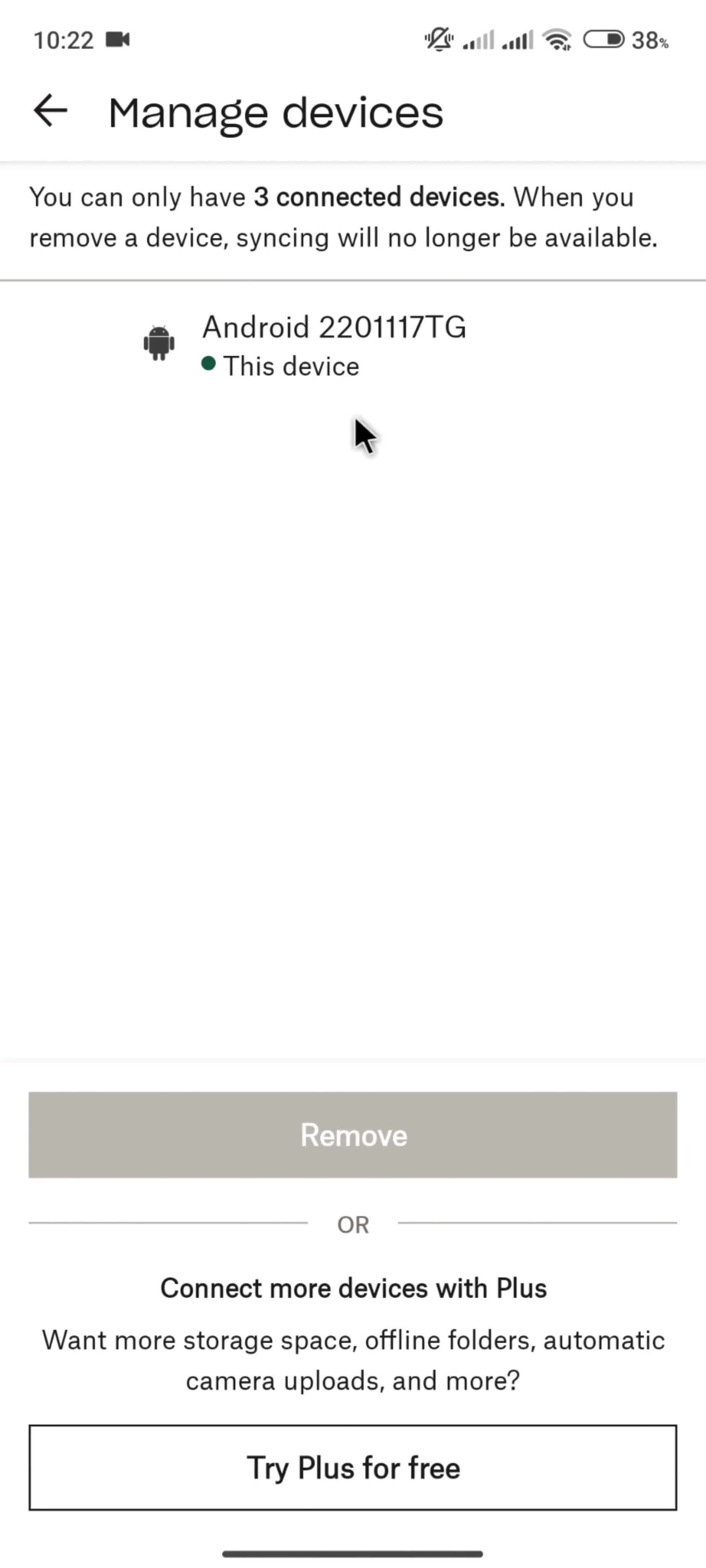 Settings screenshot