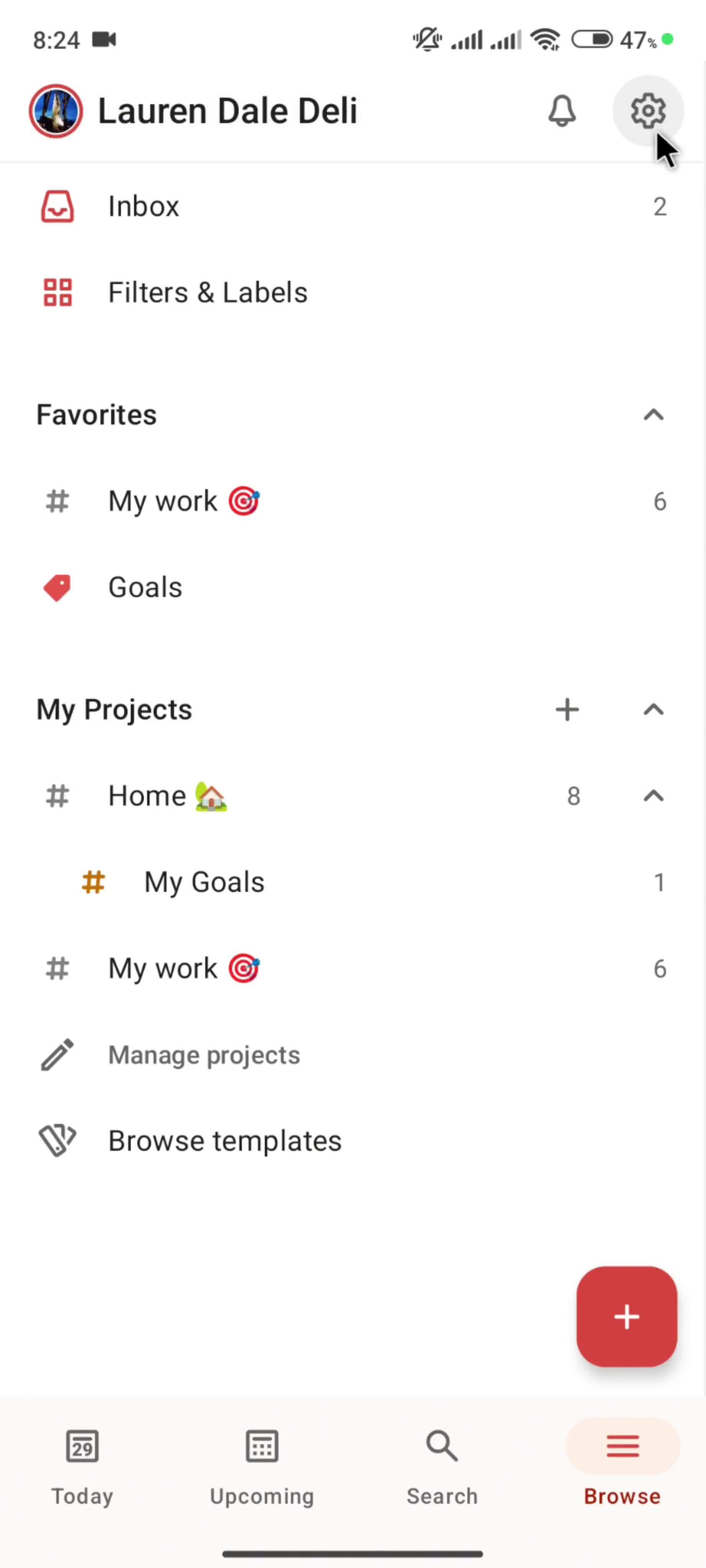 Settings screenshot