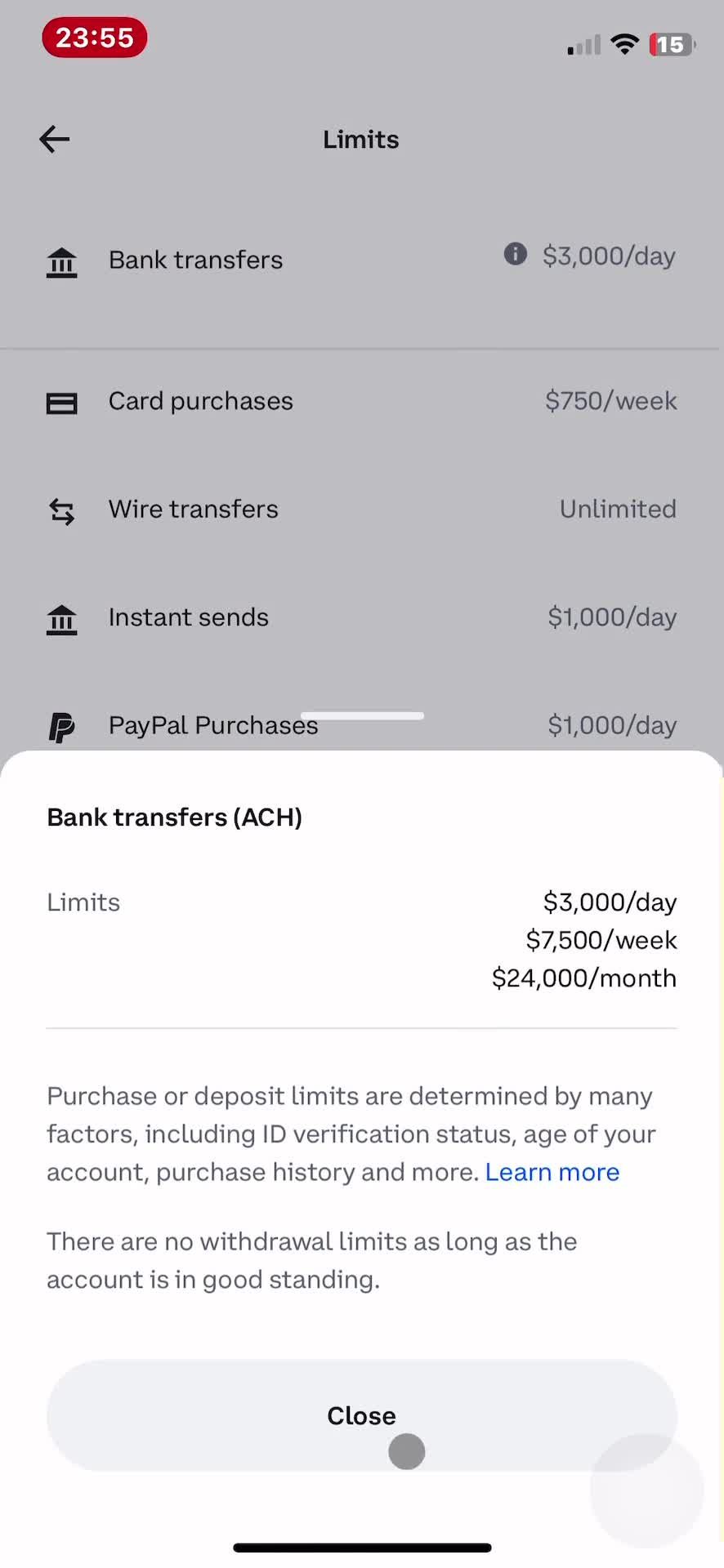 Limits on Coinbase video thumbnail