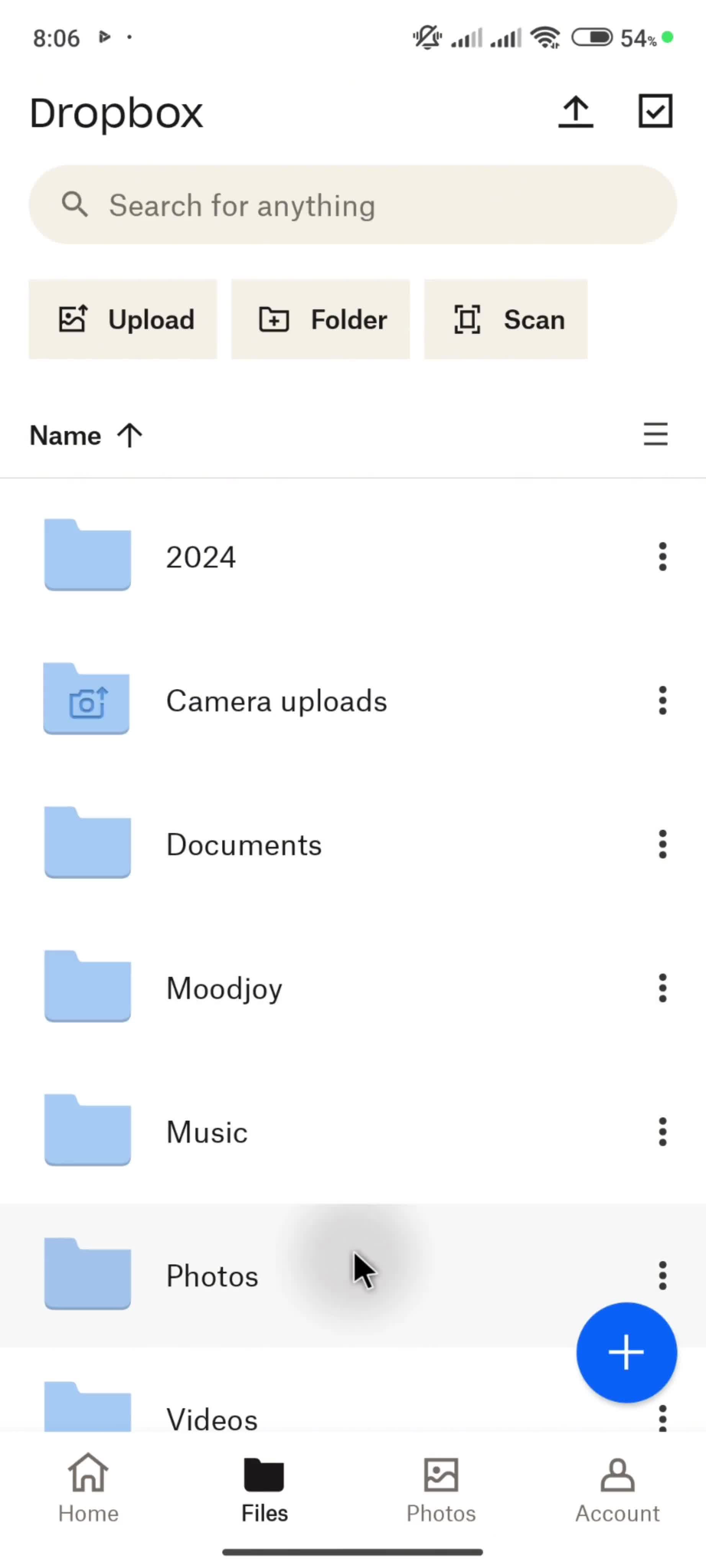 Moving a photo screenshot