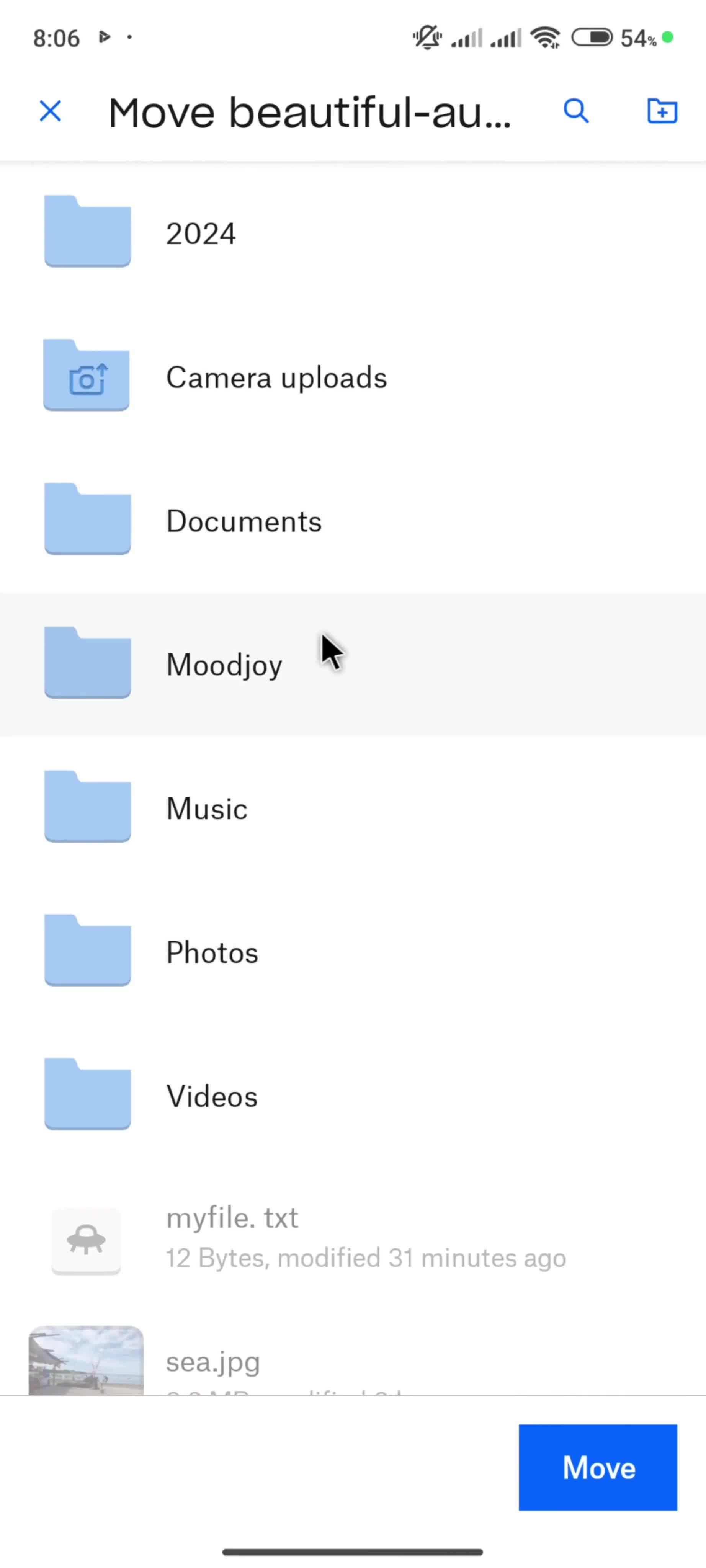 Moving a photo screenshot