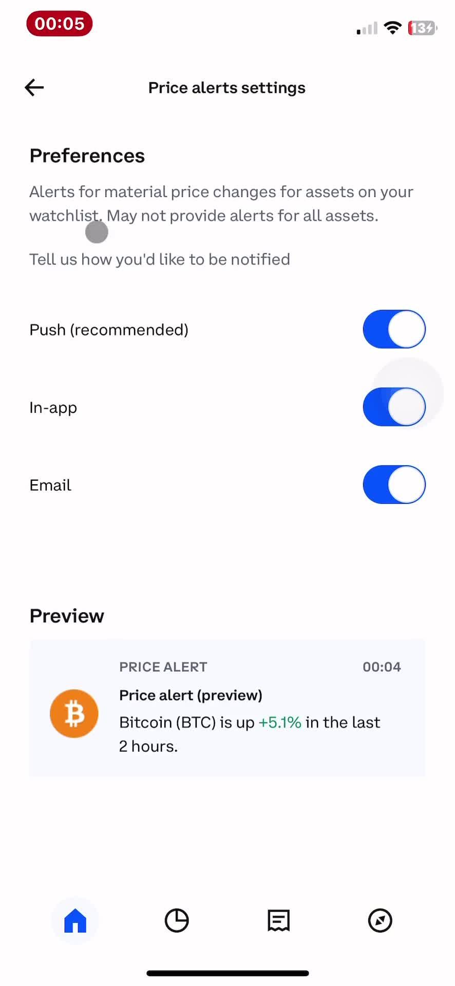 Notification settings on Coinbase video thumbnail